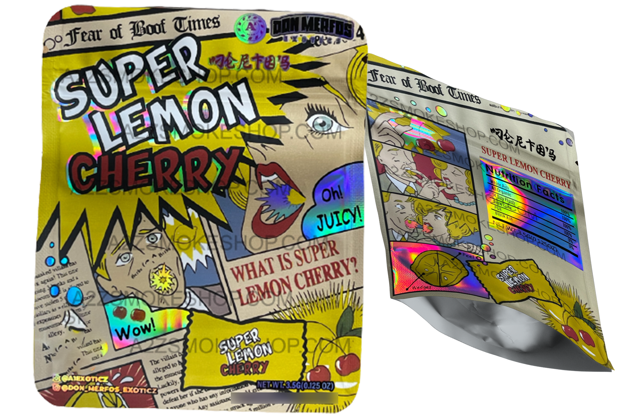 Don Merfos Super Lemon Cherry bag 3.5g Mylar bag Packaging Only