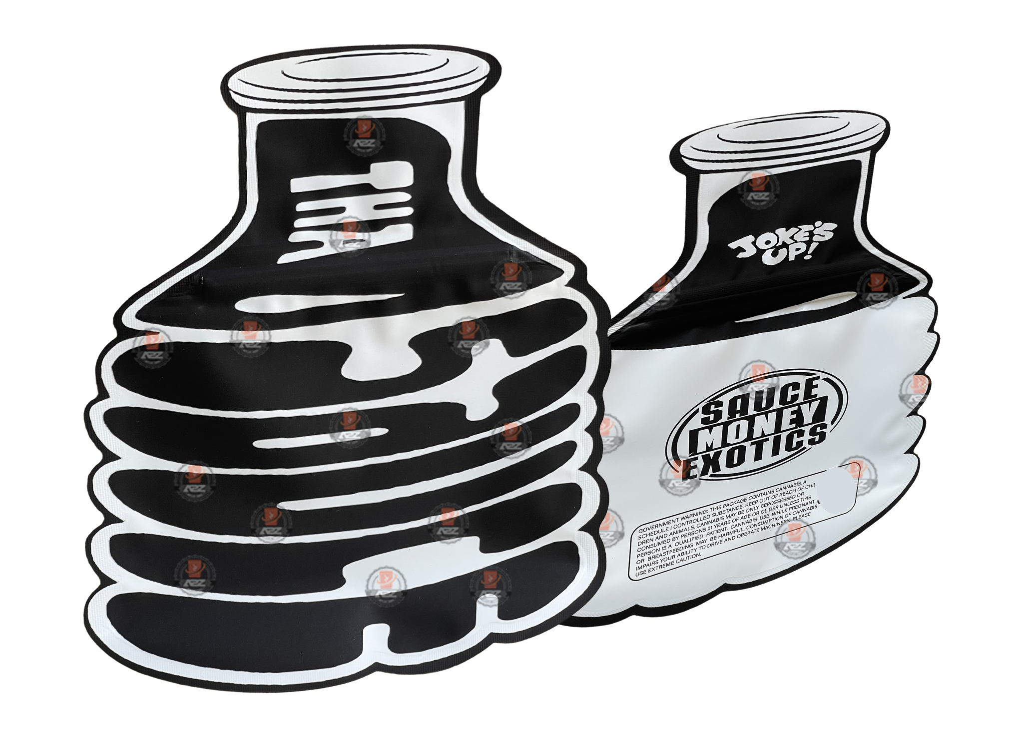 The Sauce cut out Mylar zip lock bag 3.5G Sauce Money Exotics