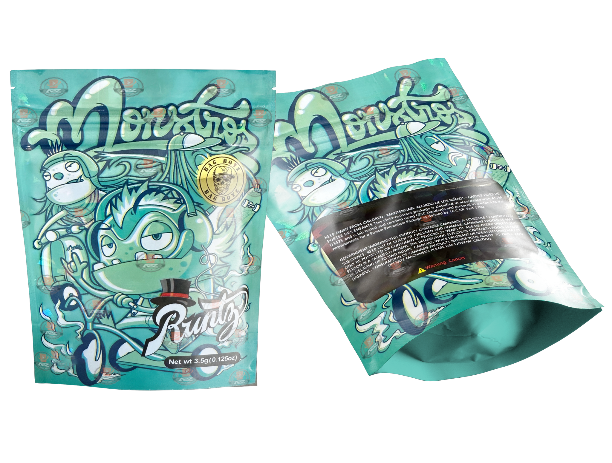 Monsters Mylar bag 3.5g Packaging Only