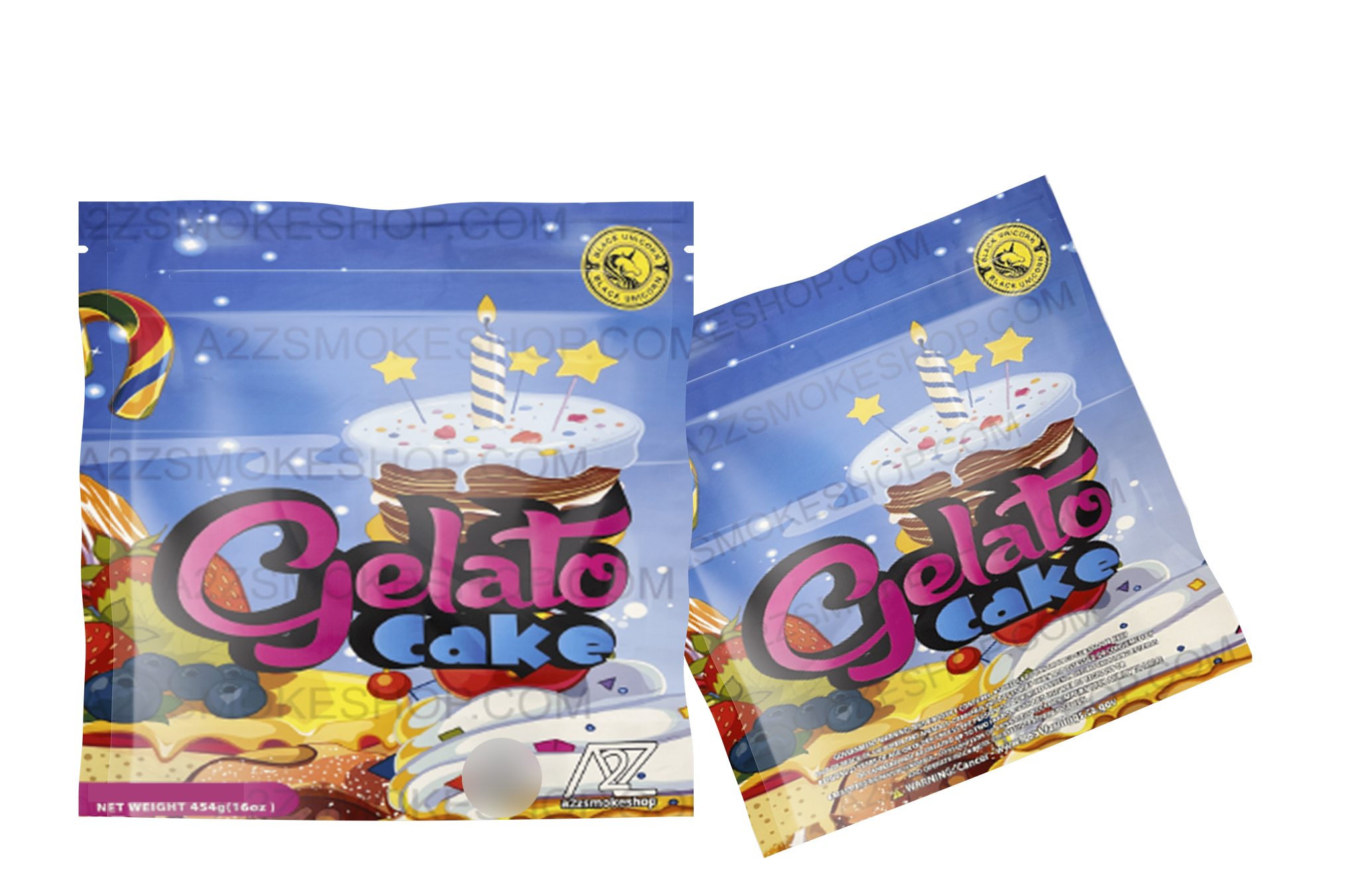 Black Unicorn - Pound Bag (Large)-Gelato Cake Mylar bag 1LBS - 16OZ (454g)
