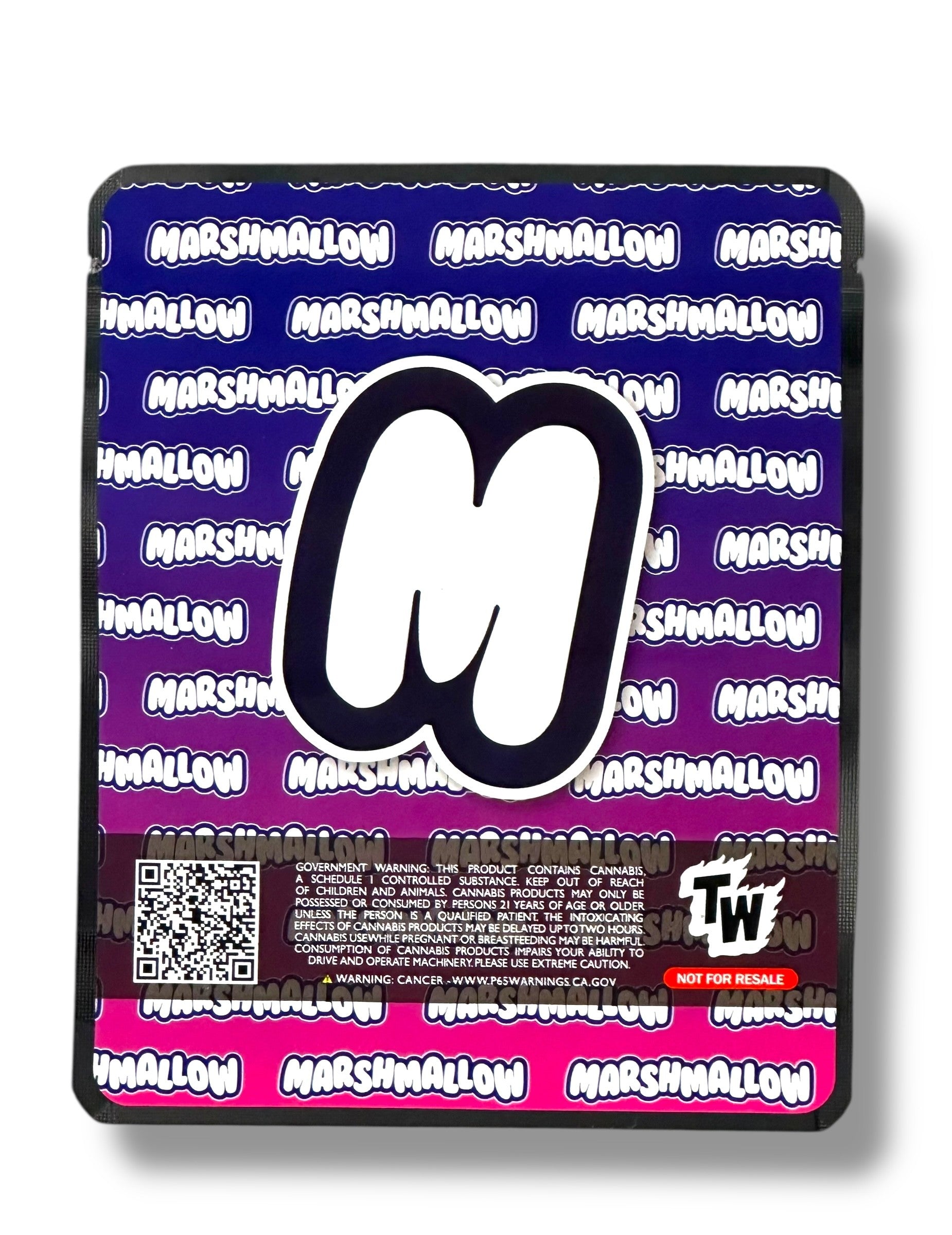 Sprinklez Super Sour Berry Marshmallow 3.5G Mylar Bags -With stickers and label