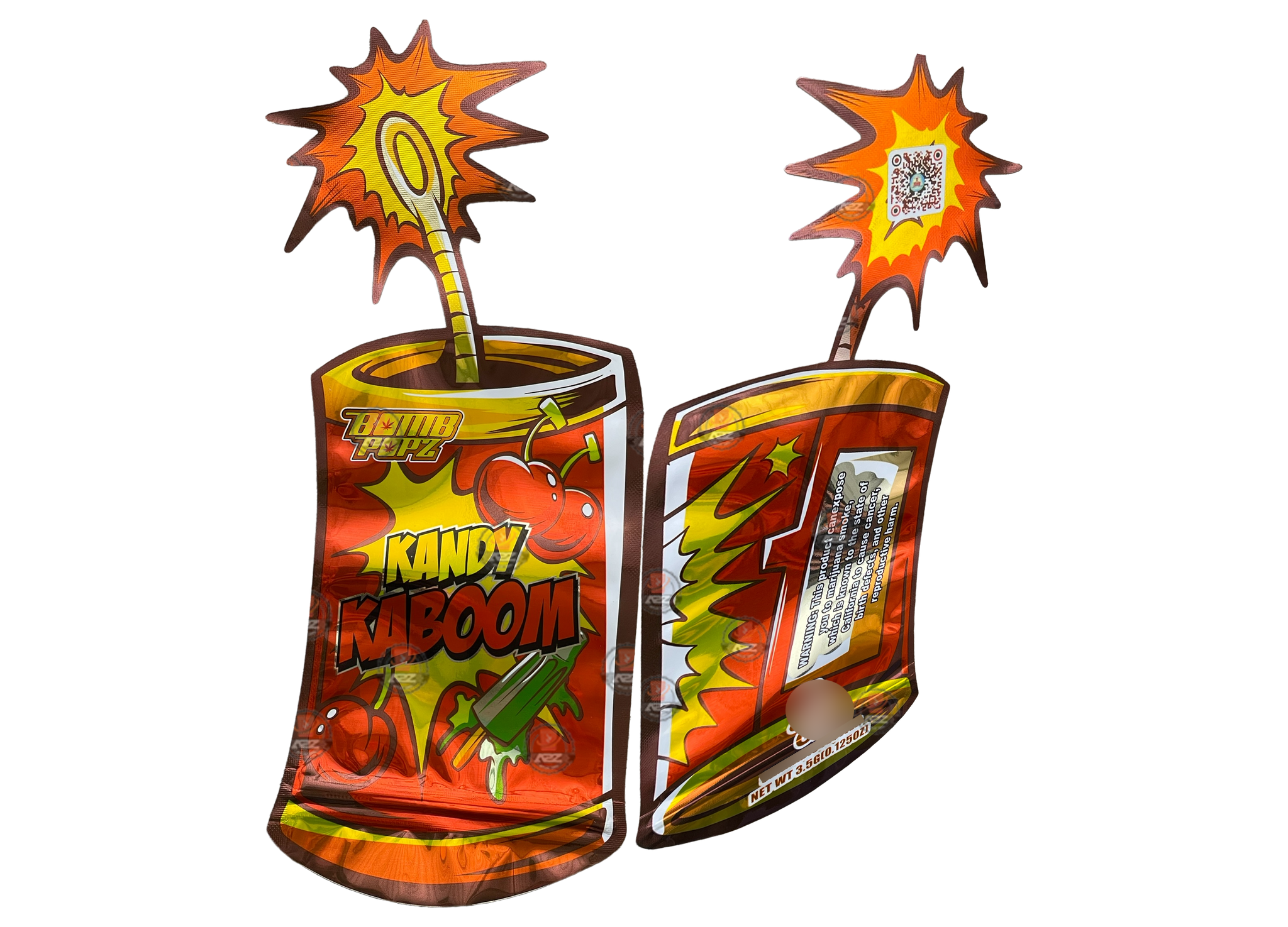 Kandy Kaboom Mylar Bag 3.5G Holographic Cut out Candy