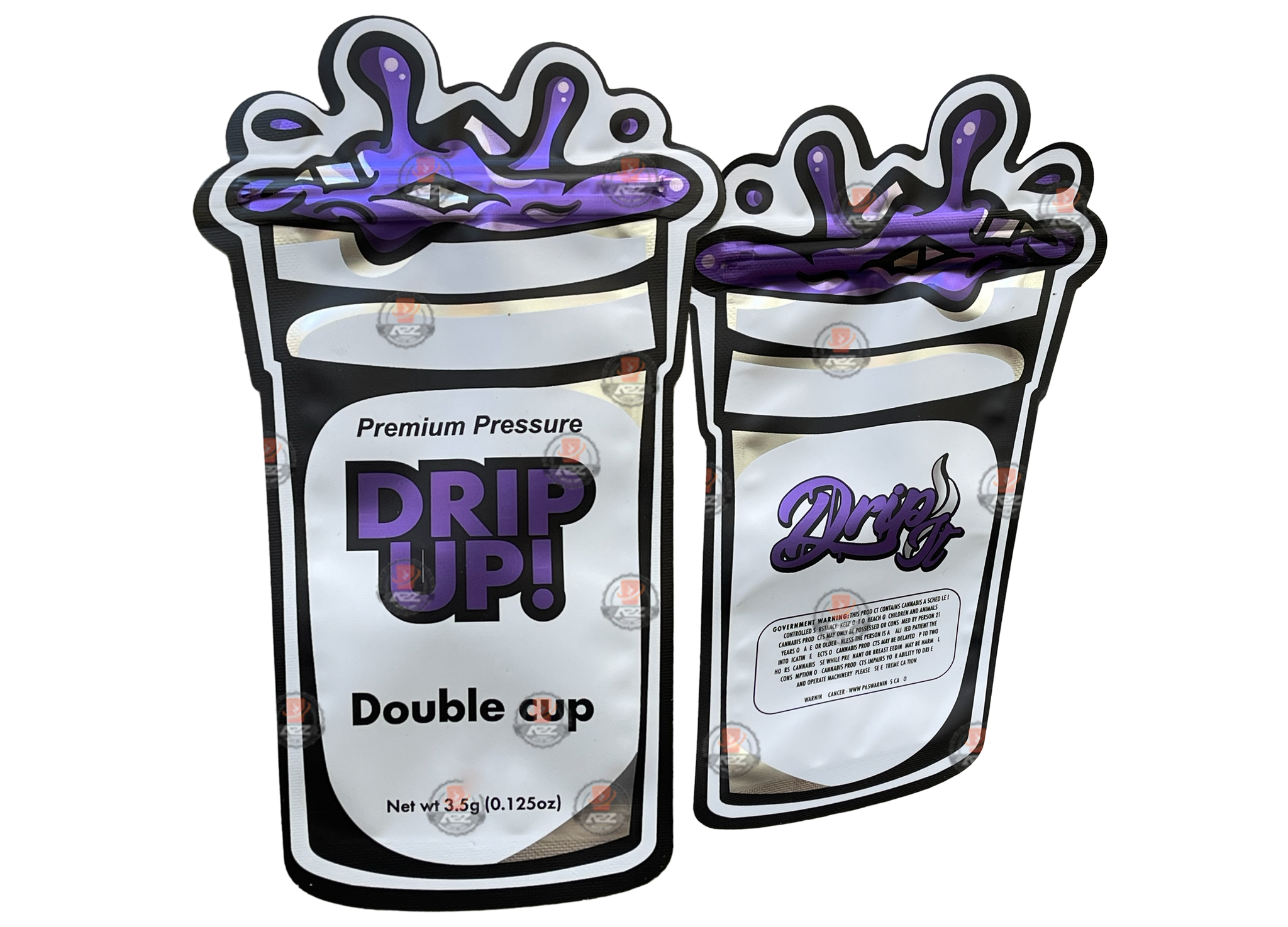 Drip Up Premium Pressure Double Cup Mylar bag 3.5g