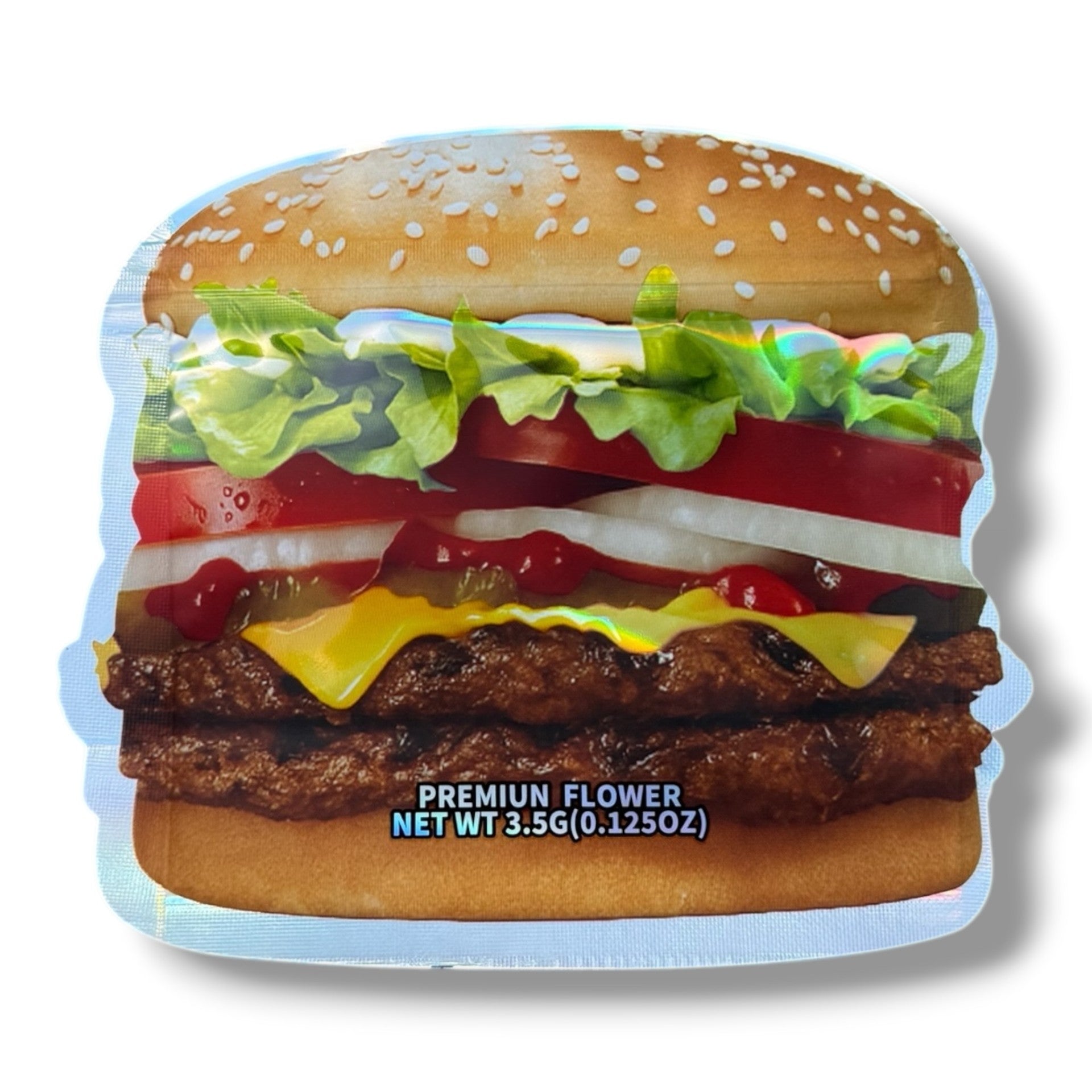ZAZA KING Double Zooper Mylar Bags with Boxes 3.5g Box Packaging burger box