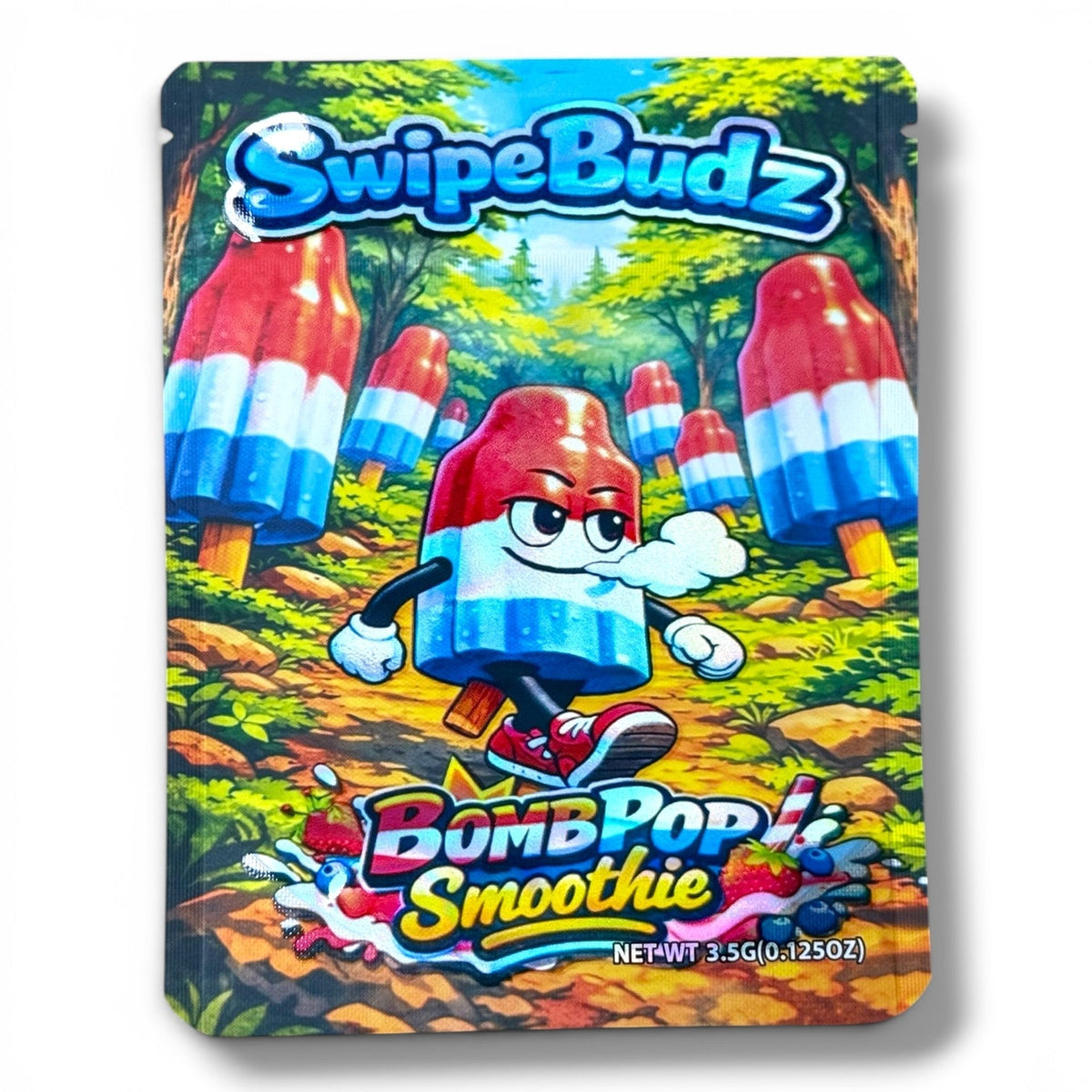 Swipe Budz Bomb Pop Smoothie 3.5g Mylar Bag- Packaging