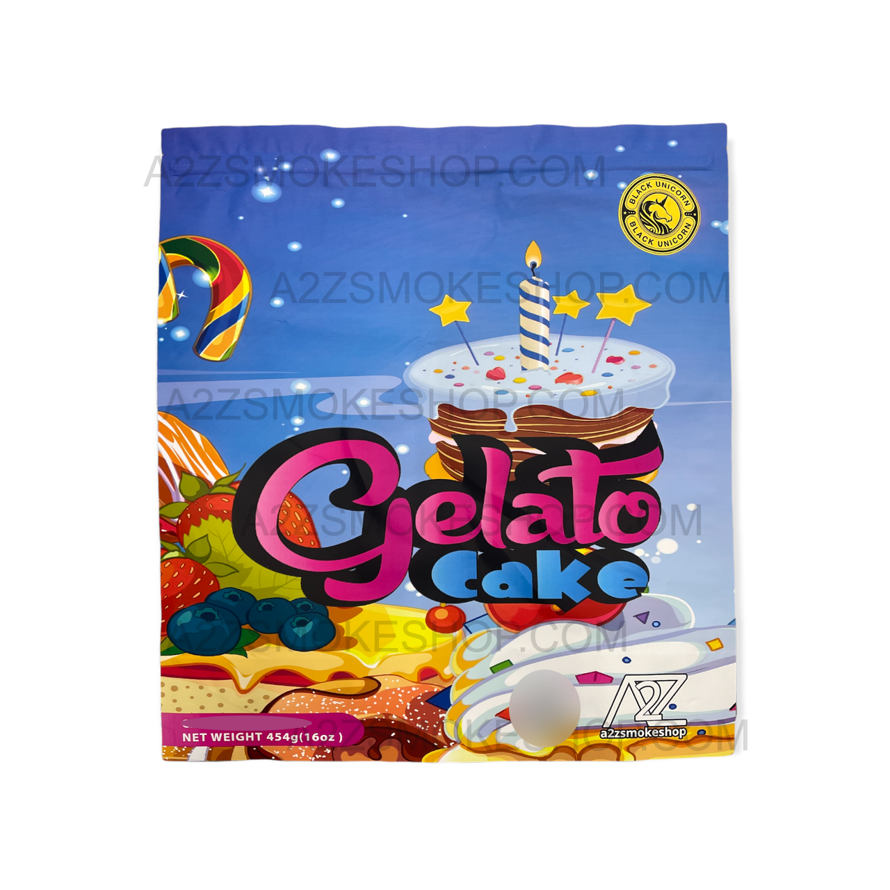 Black Unicorn - Pound Bag (Large)-Gelato Cake Mylar bag 1LBS - 16OZ (454g)