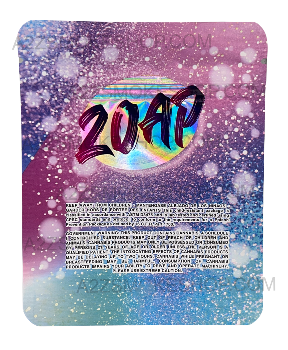 Black Unicorn Zoap Holographic Mylar bag 3.5g For Flower