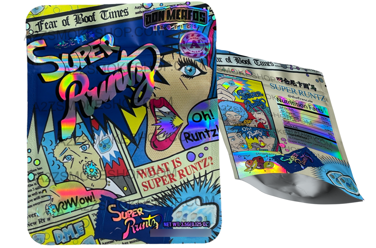 Super bag 3.5g Holographic Mylar bag Packaging Only