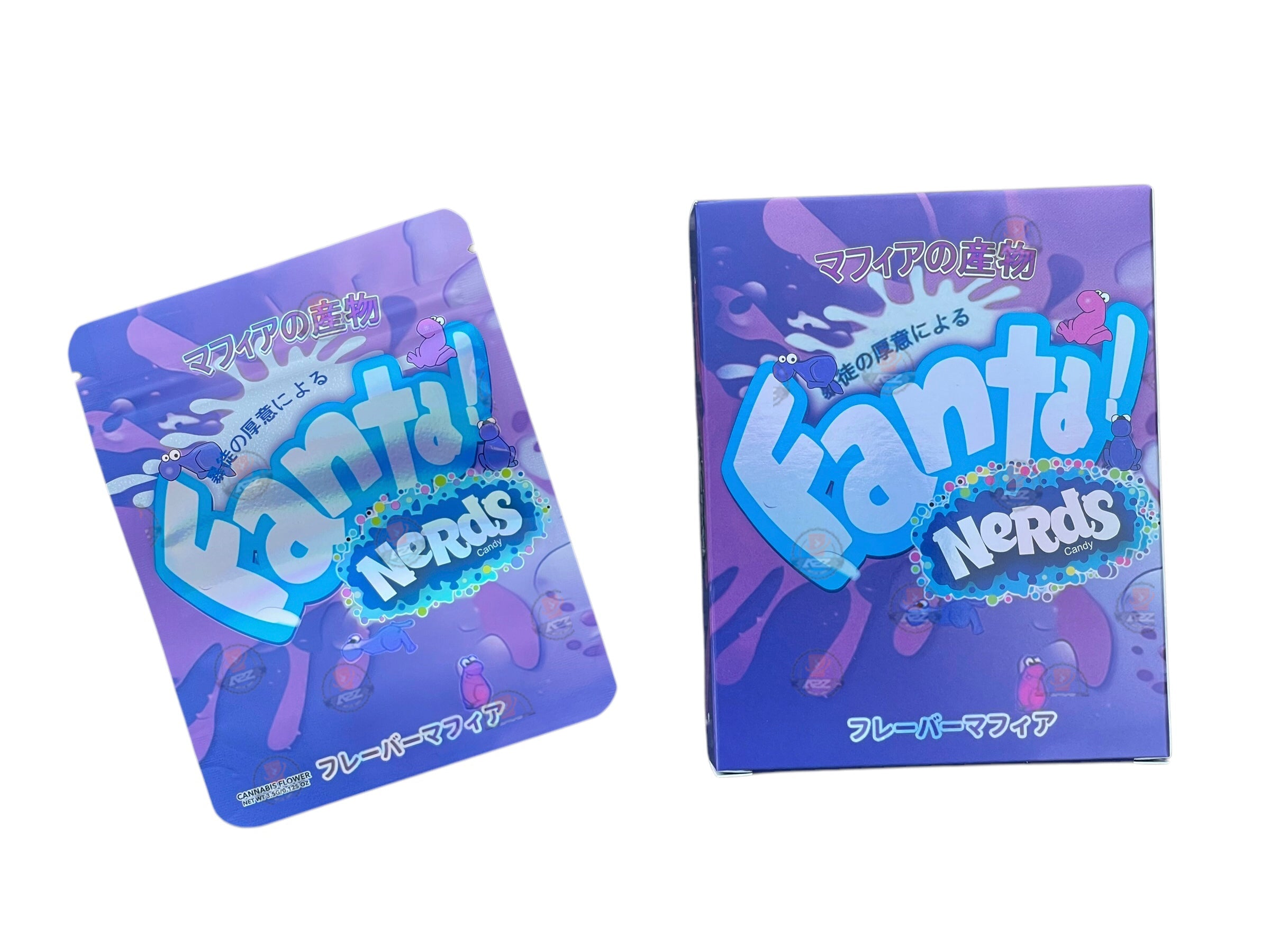 Fanta Candy Mylar Bags with Boxes 3.5g Box Packaging Holographic