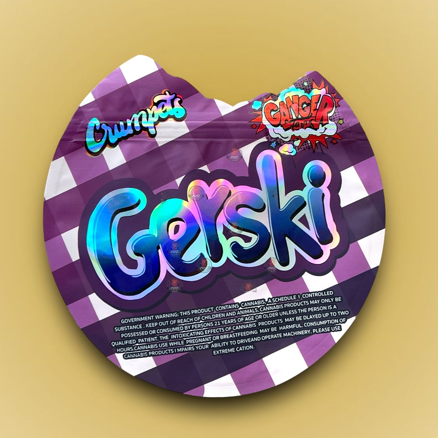 Gerski Crumpets 3.5G Mylar Bag Holographic- Packaging Only