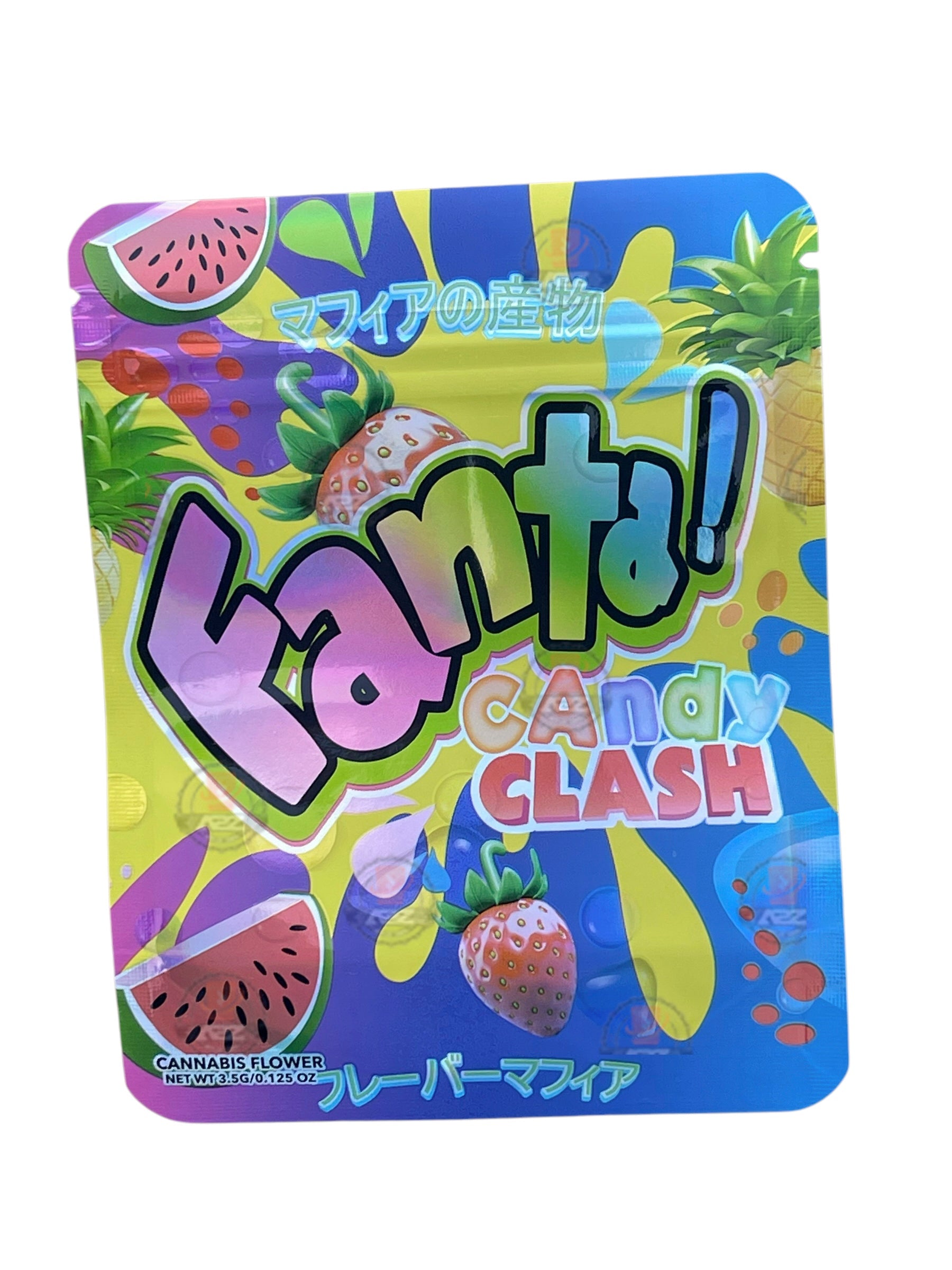 Fanta Candy Clash Mylar Bags with Boxes 3.5g Box Packaging Holographic