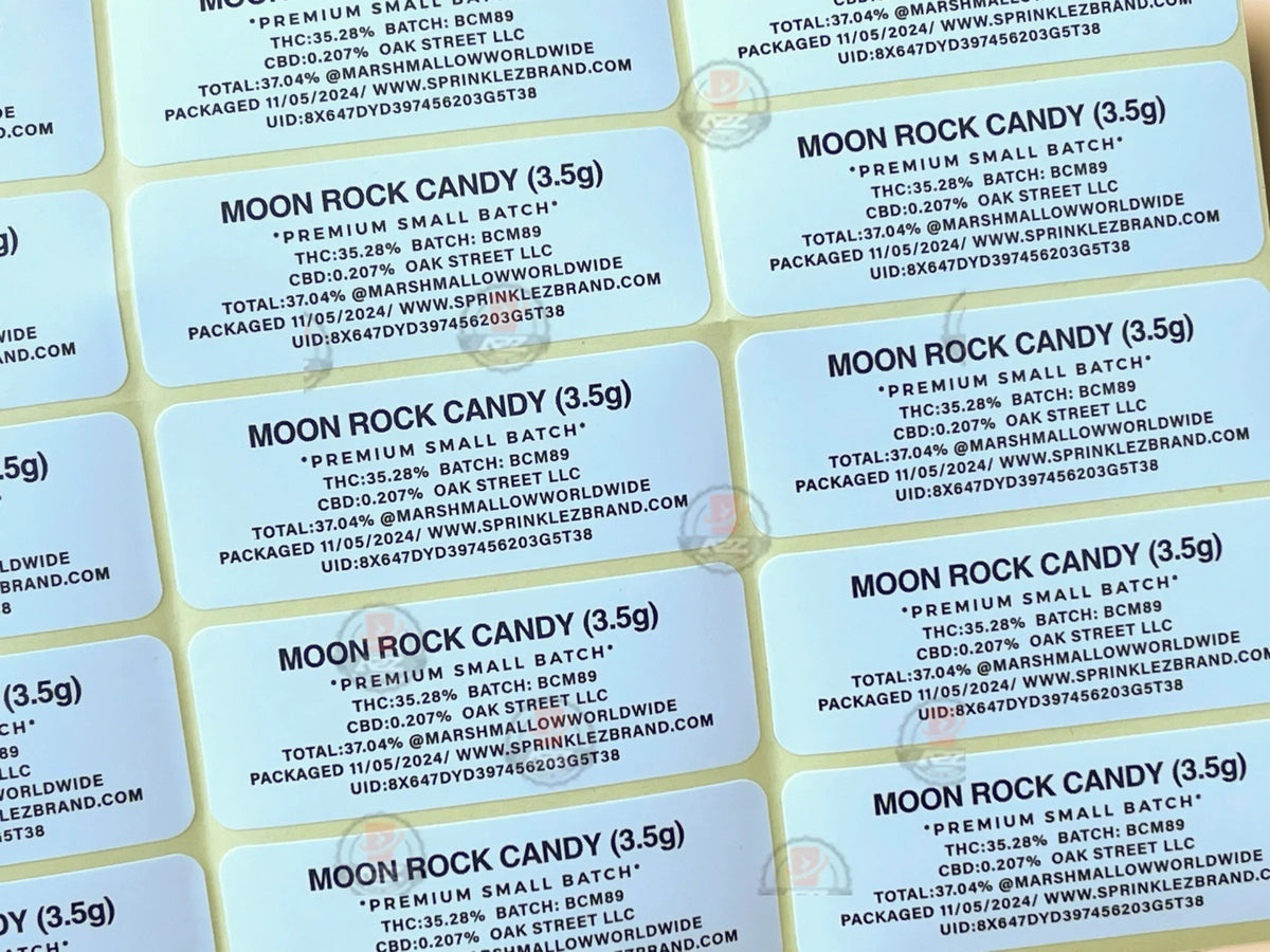 Sprinklez Astroidz Moon Rock 3.5G Mylar Bags -With stickers and label - Black Unicorn Hub