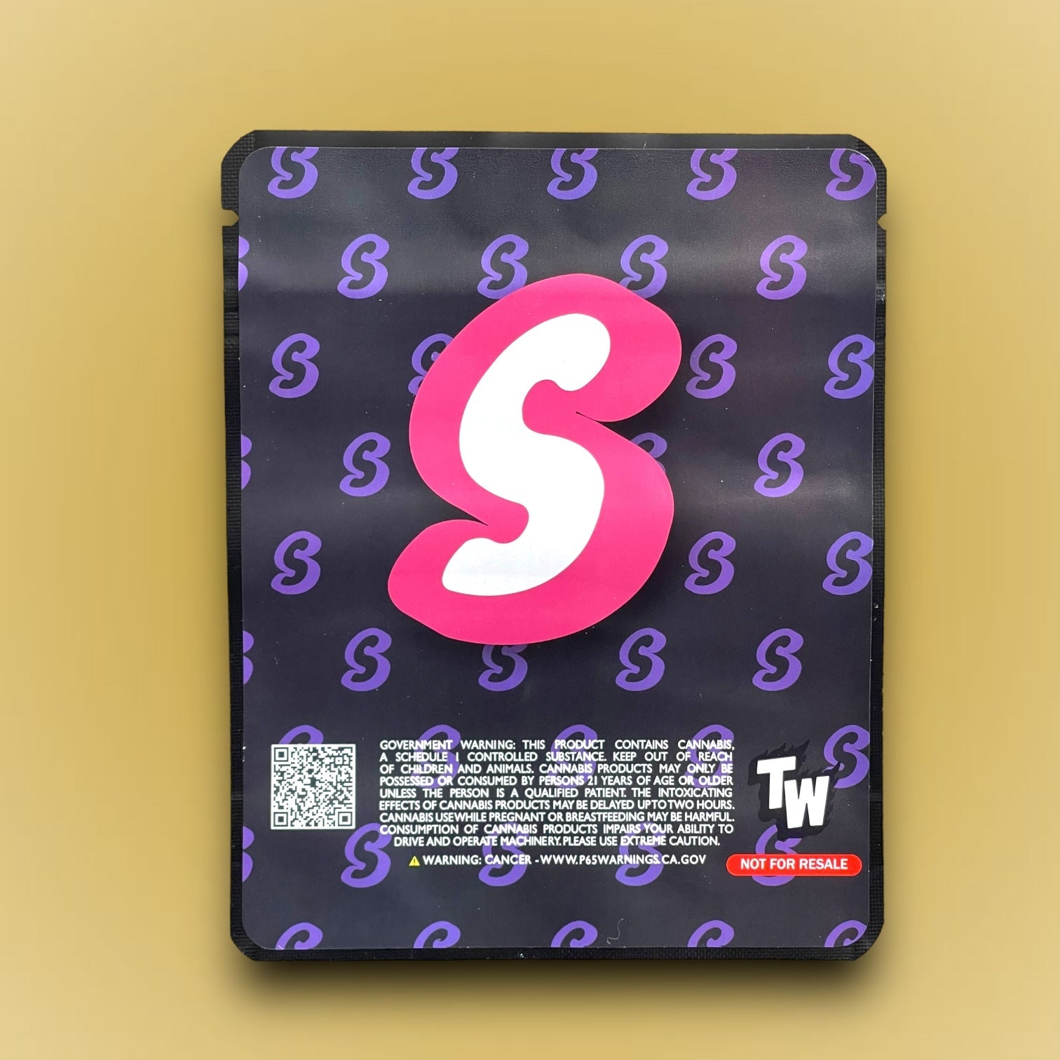 Sprinklez Brooklyn Blackout Cake 3.5G Mylar Bags -With stickers and labels