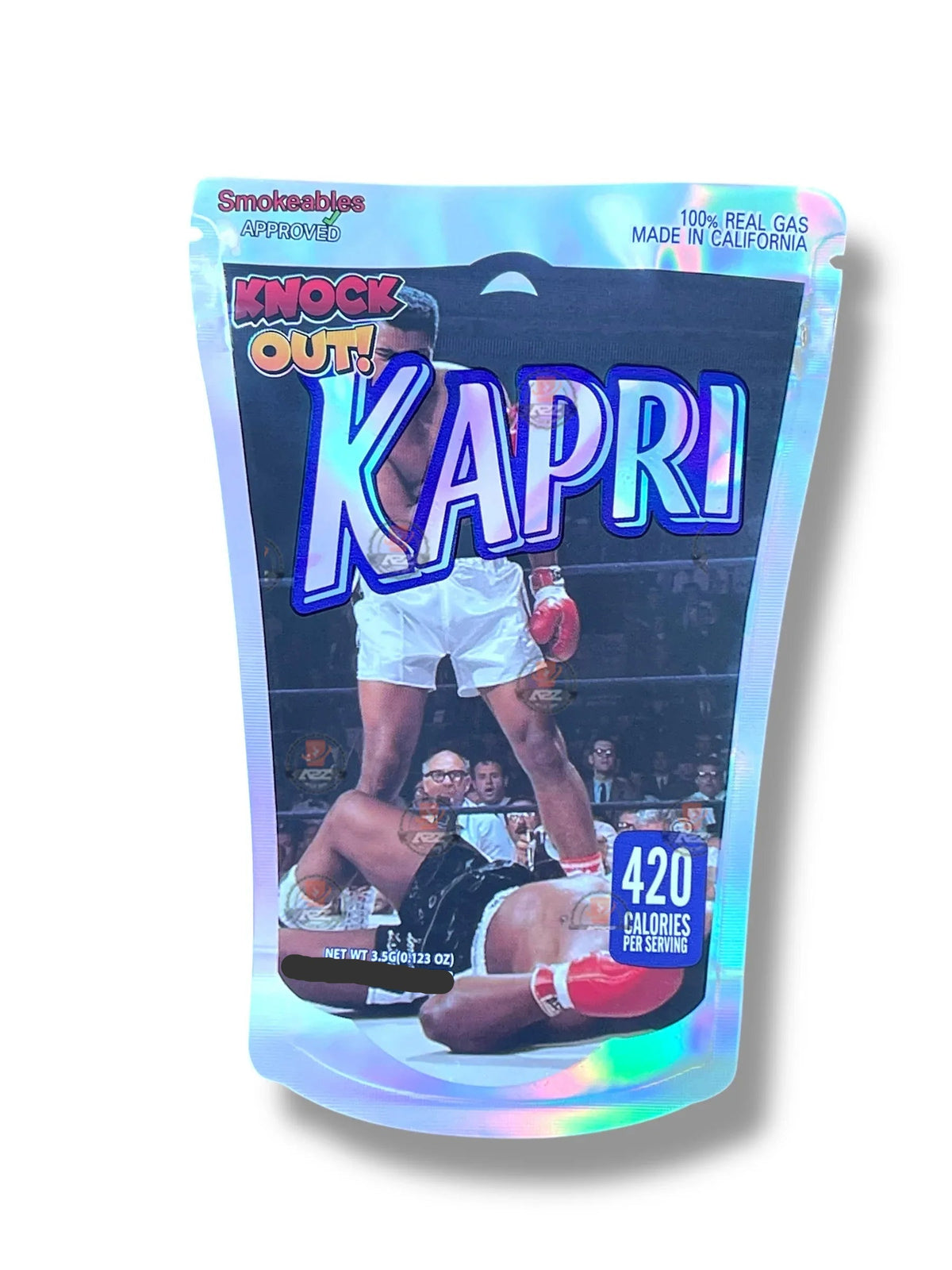 Kapri Knock Out Mylar Bag 3.5g shape bag - Black Unicorn Hub