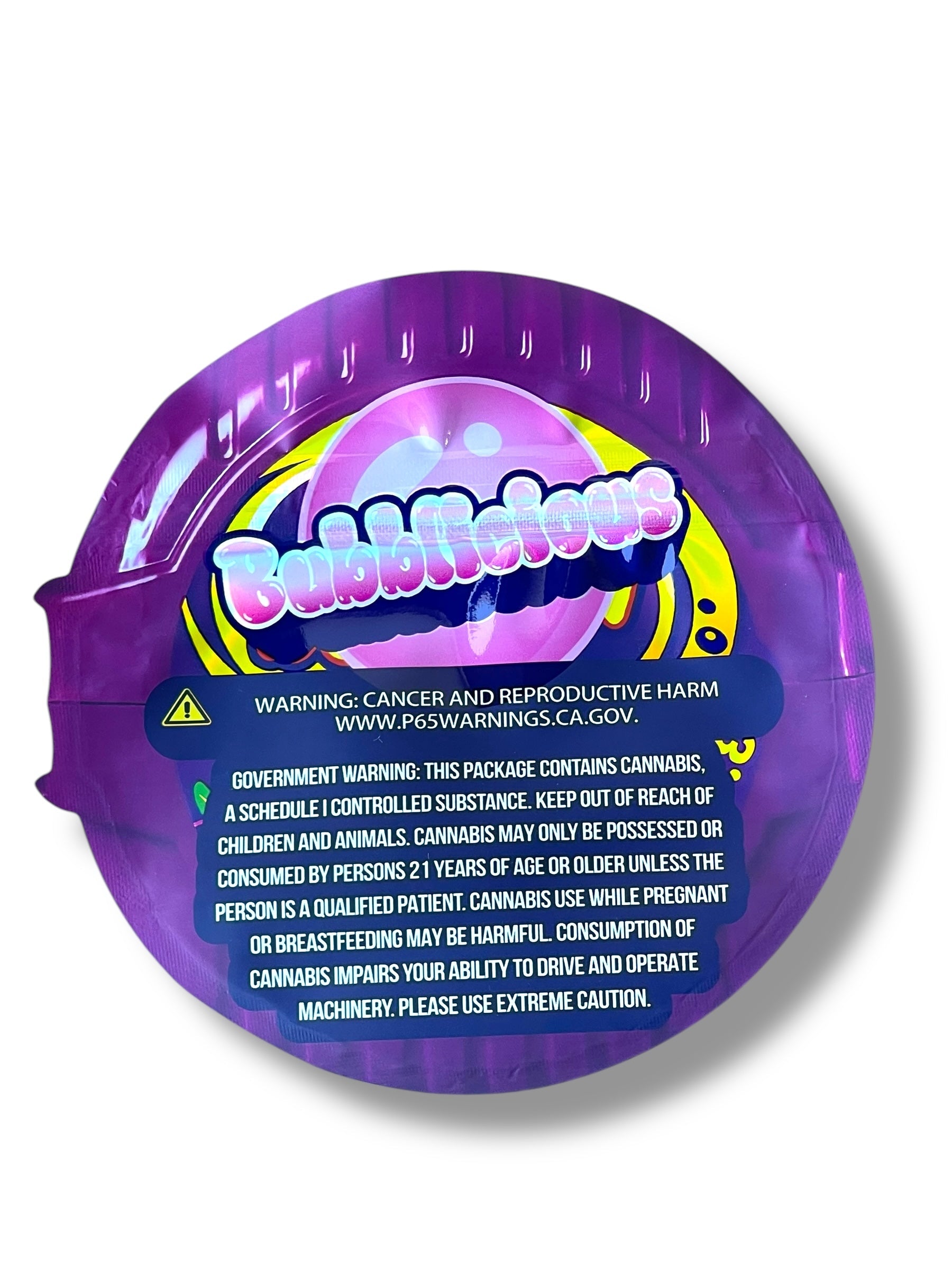 Bubble Tape Groovy Grape Mylar Bag 3.5g shape bag