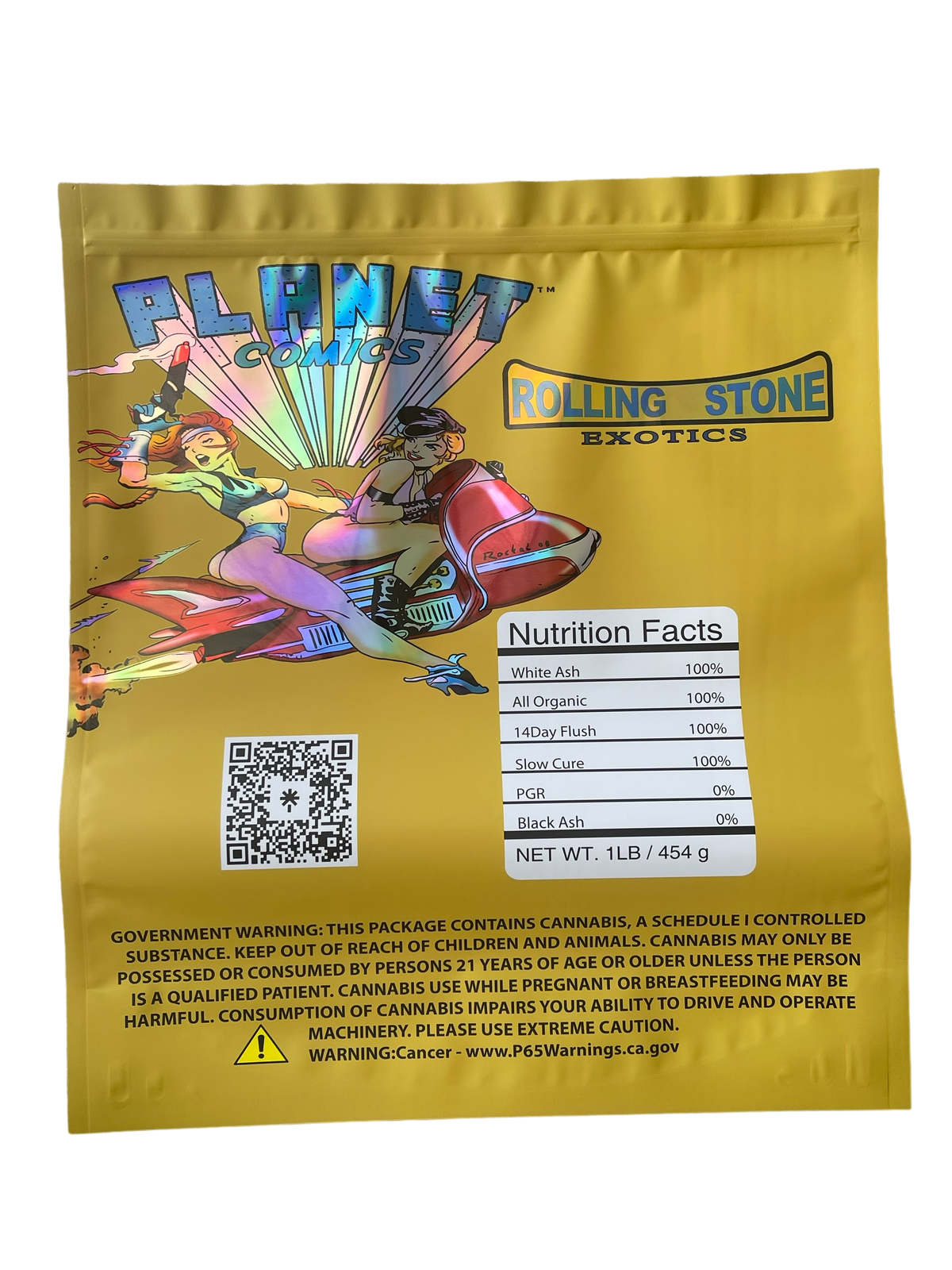 Planet Comics Mylar Bag (Large) 1 LBS - 16OZ (454g) Pound Bag Rolling Stone