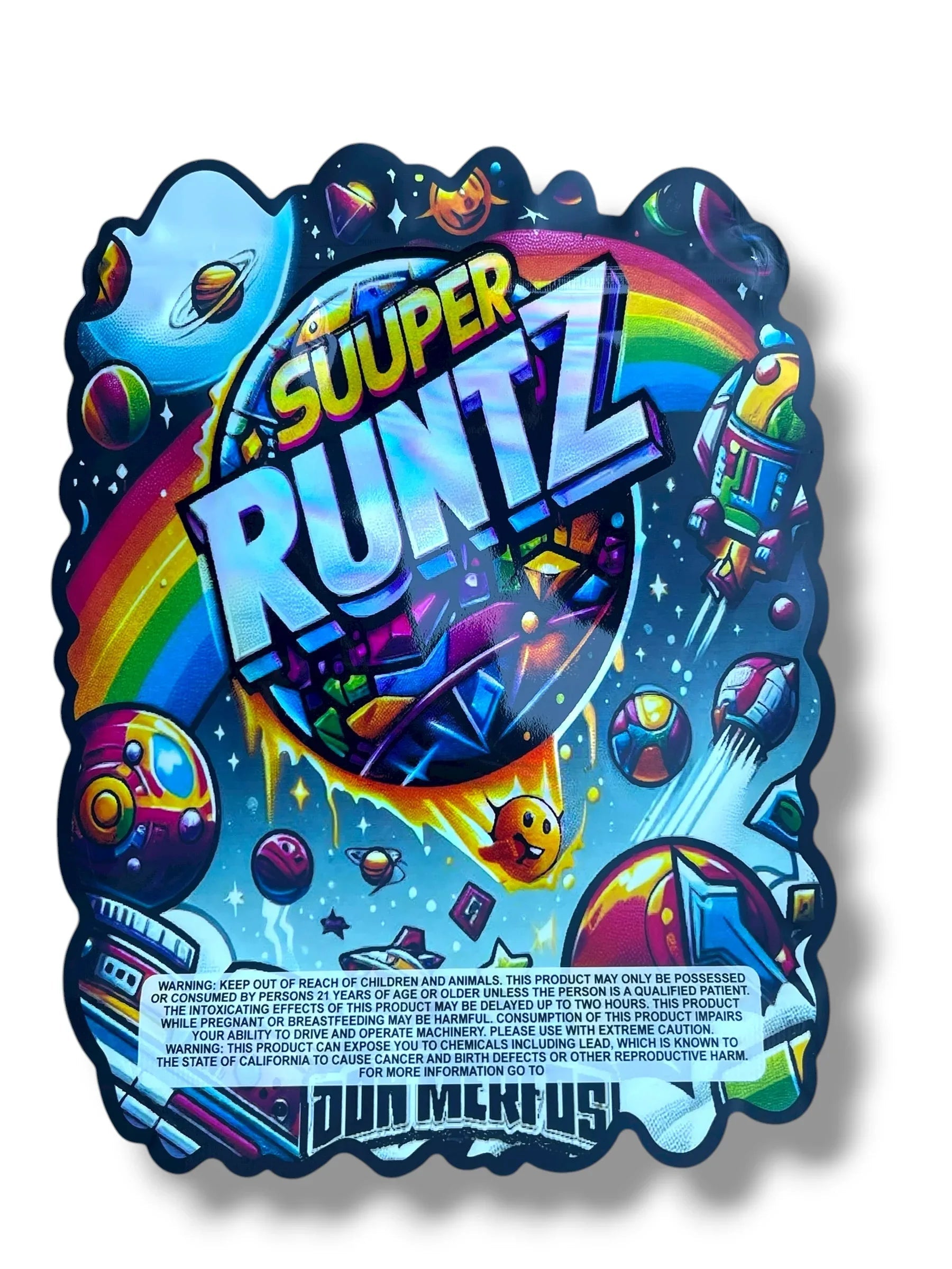 Super 1 OZ 28G Mylar empty Mylar bag 1 ounce (50 Count) - Black Unicorn Hub