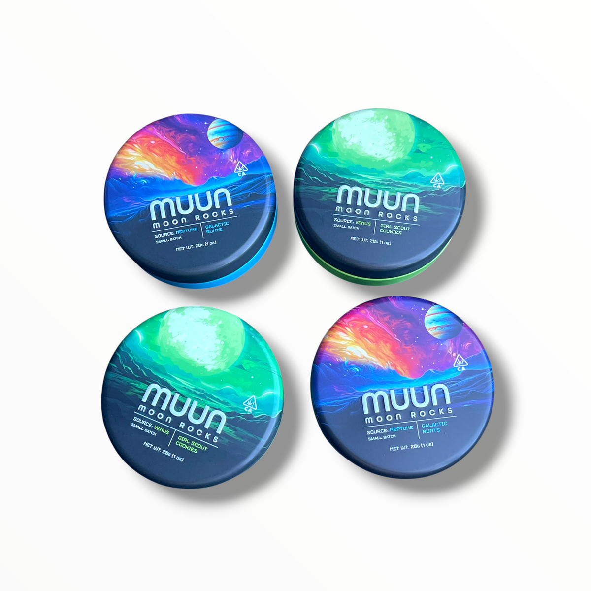 Muun Moon Rocks Min Strain Variety Pack 4 Muun Capsules - 16 Moon Rock Pods - Packaging Only