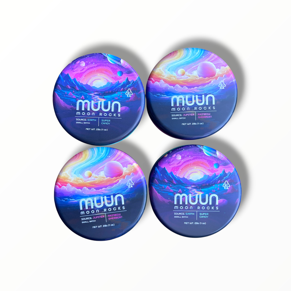 Muun Moon Rocks Min Strain Variety Pack 4 Muun Capsules - 16 Moon Rock Pods - Packaging Only