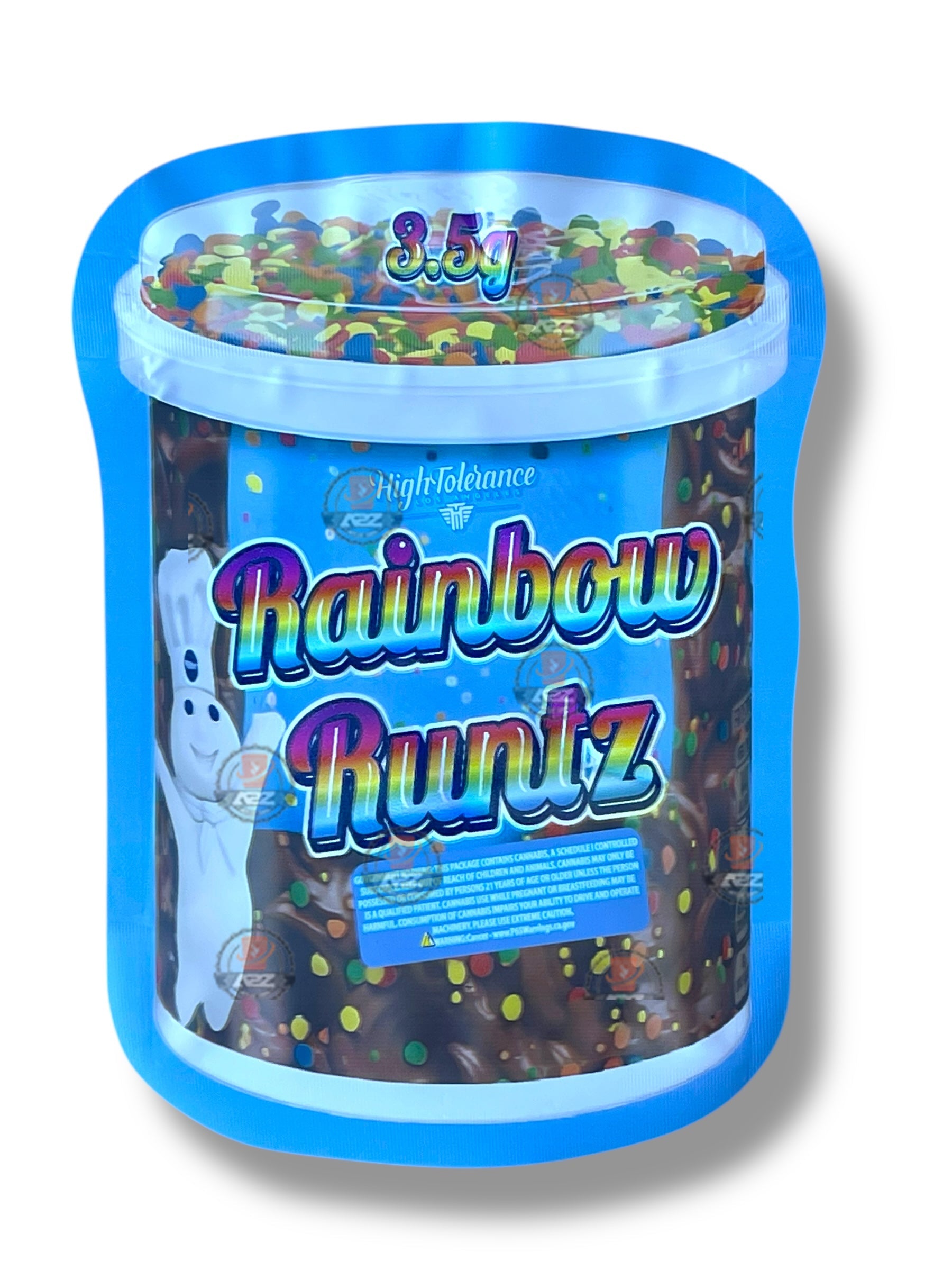 High Tolerance Rainbow Mylar Bag 3.5g shape bag