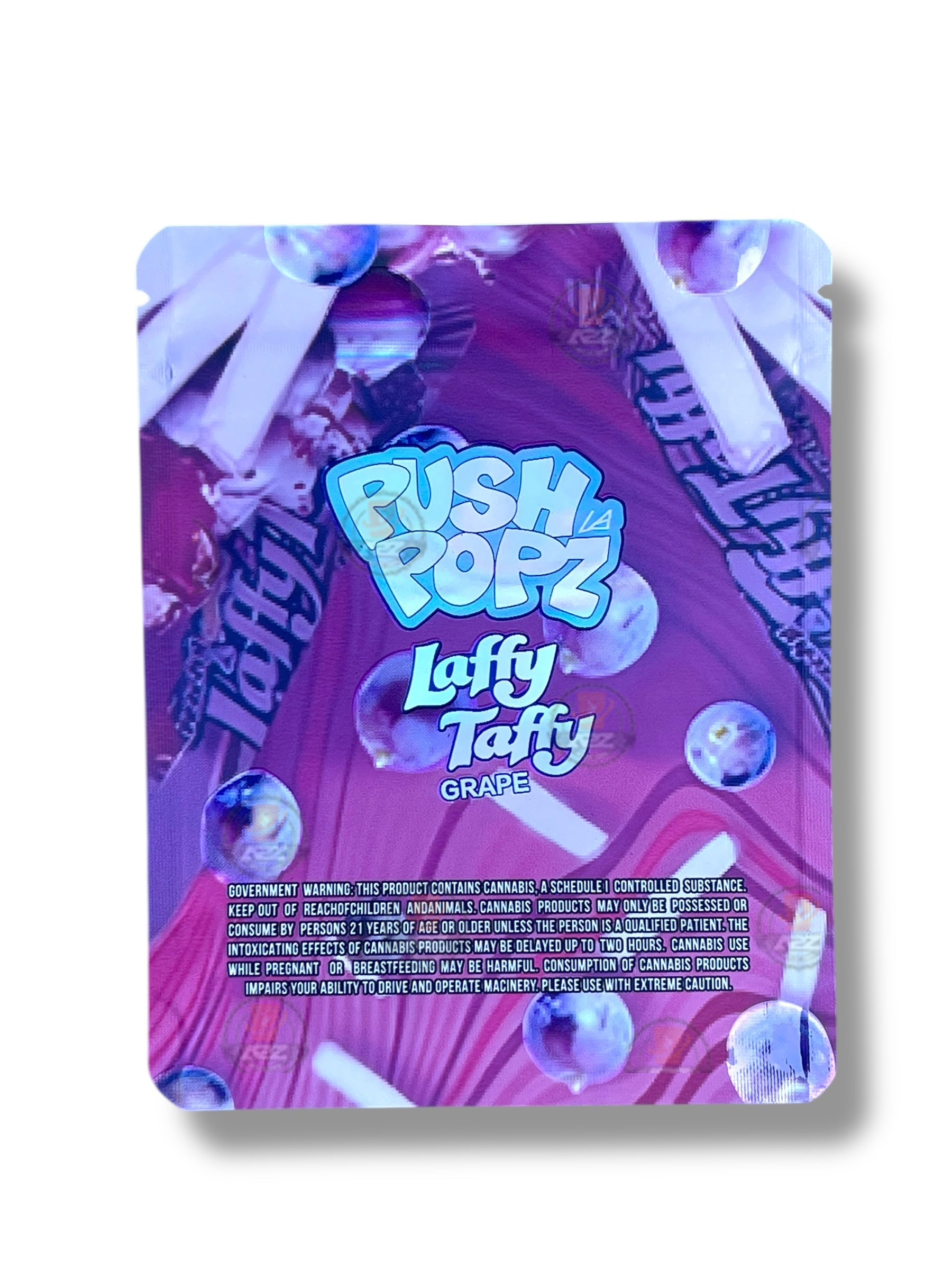 Push Pop Laffy Taffy Grape 3.5g Mylar Bag- Packaging Only