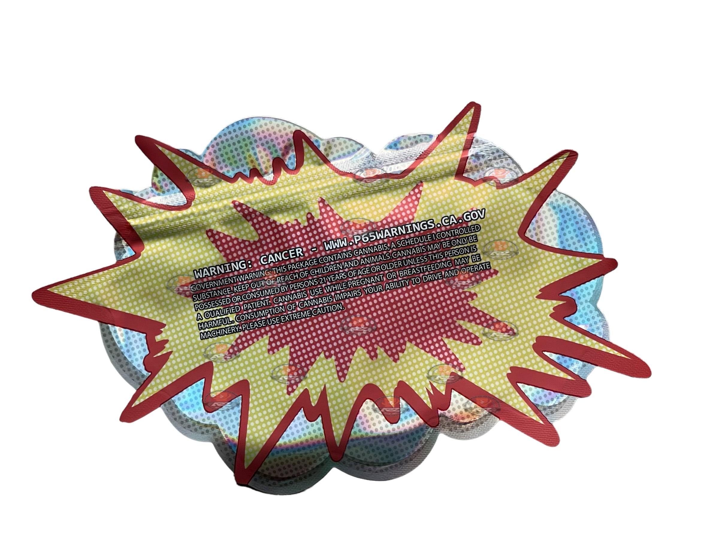 WHOA Lil Baby Cut Out Mylar Bags 3.5g Die Cut Holographic