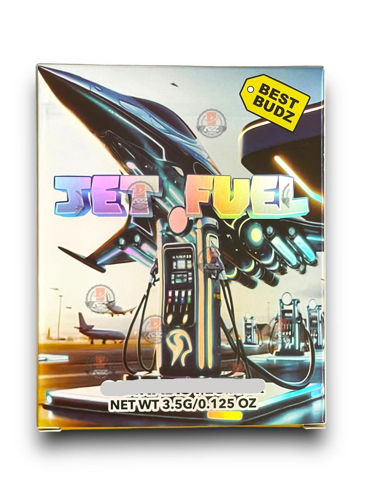 Best Budz Jet Fuel Mylar Bags with Boxes 3.5g Box Packaging Holographic - Black Unicorn Hub