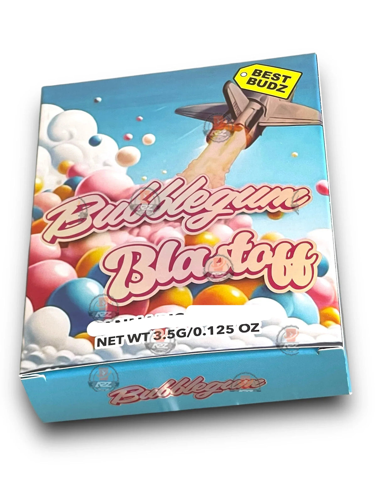 Best Budz Bubblegum Blastoff Mylar Bags with Boxes 3.5g Box Packaging Holographic - Black Unicorn Hub