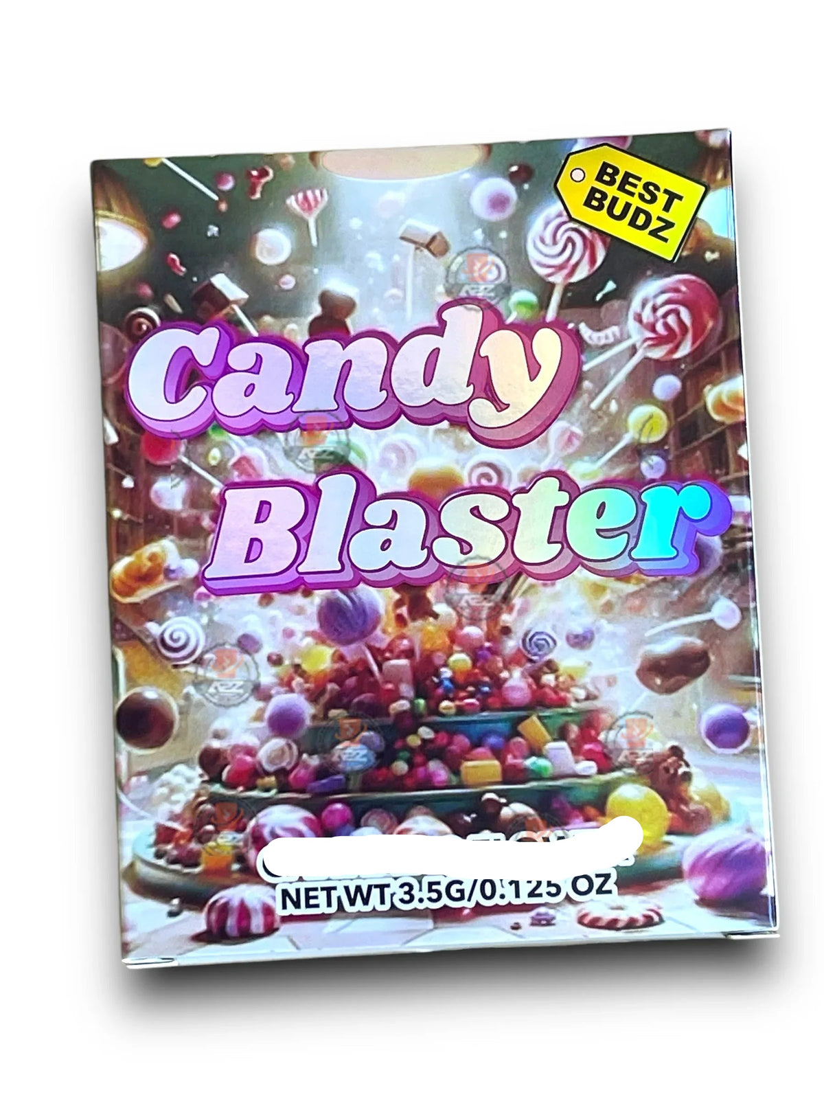Best Budz Candy Blaster Mylar Bags with Boxes 3.5g Box Packaging Holographic - Black Unicorn Hub