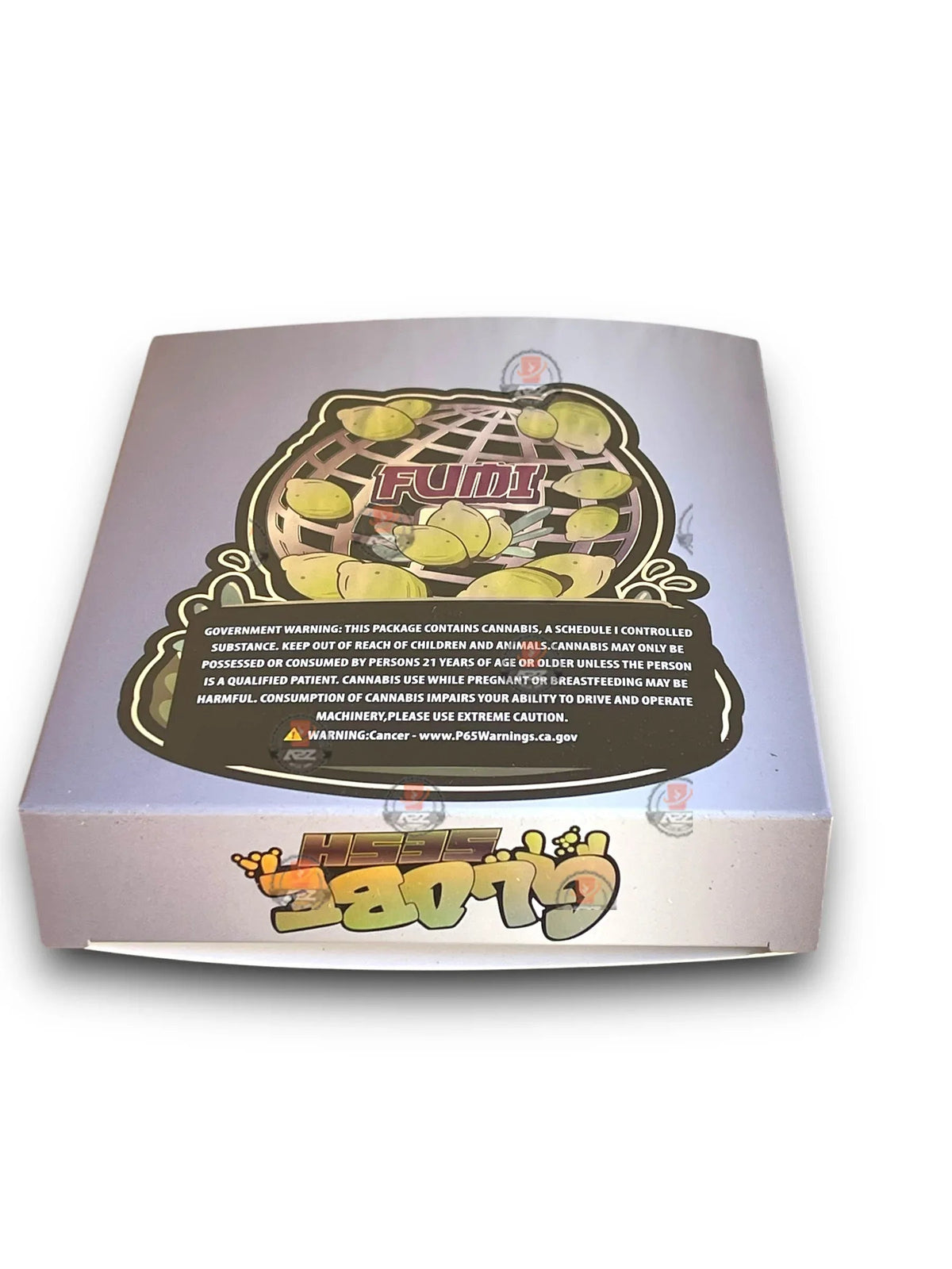 Fumi Globe Sesh Mylar Bags with Boxes 3.5g Box Packaging Holographic - Black Unicorn Hub