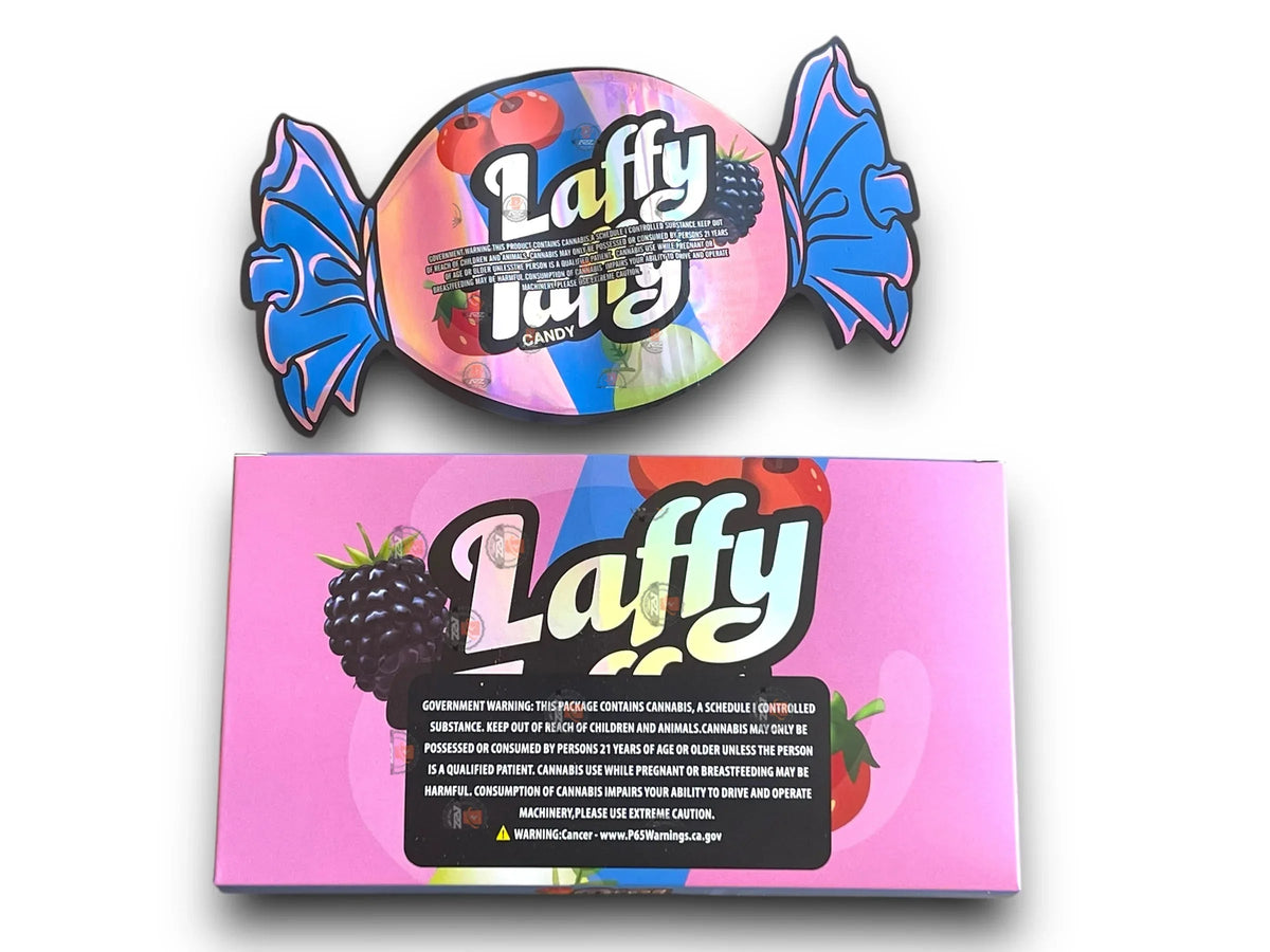 Laffy Taffy Candy Mylar Bags with Boxes 3.5g Box Packaging Holographic - Black Unicorn Hub