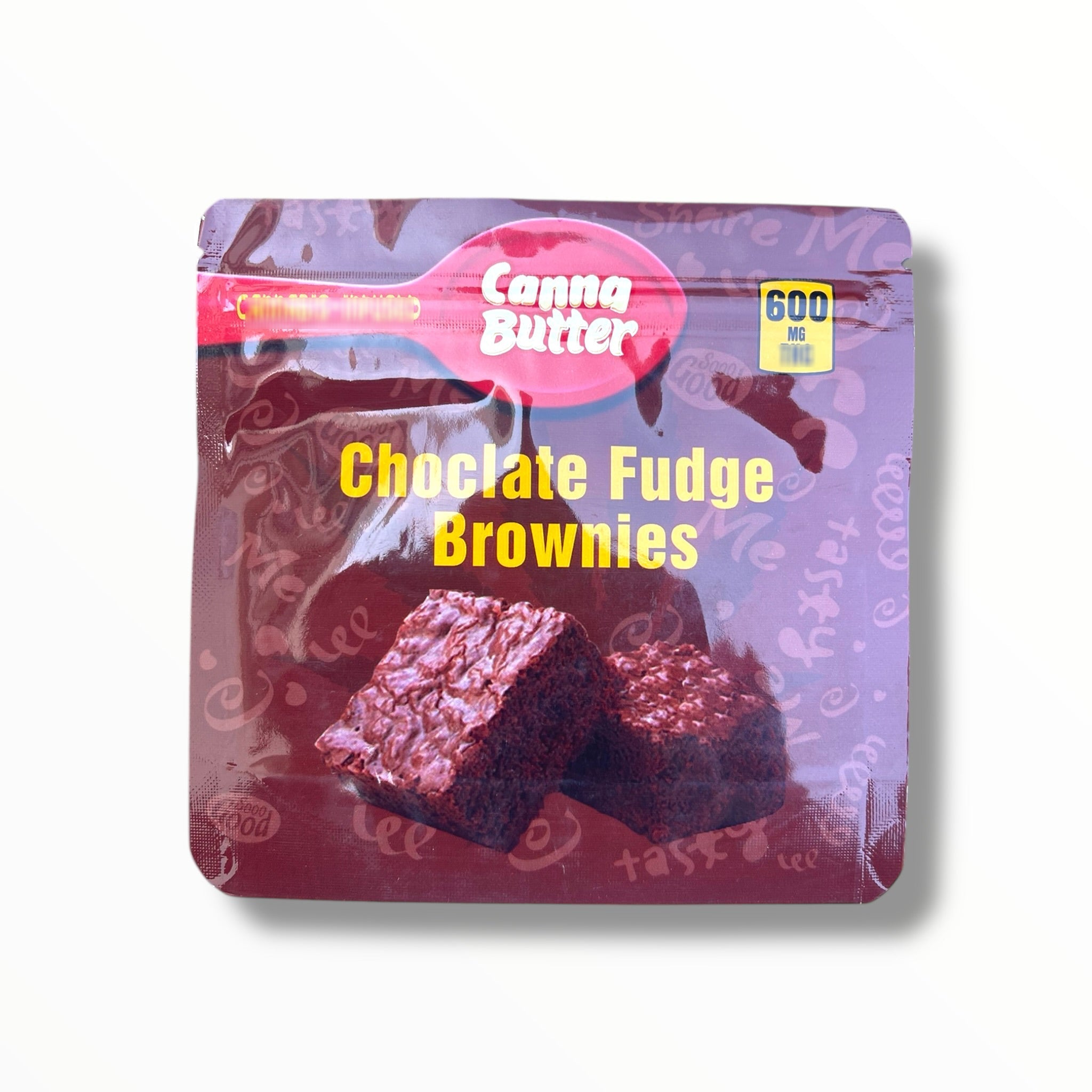 Canna Butter Chocolate Fudge Brownies 600mg Mylar Bag -Packaging Only