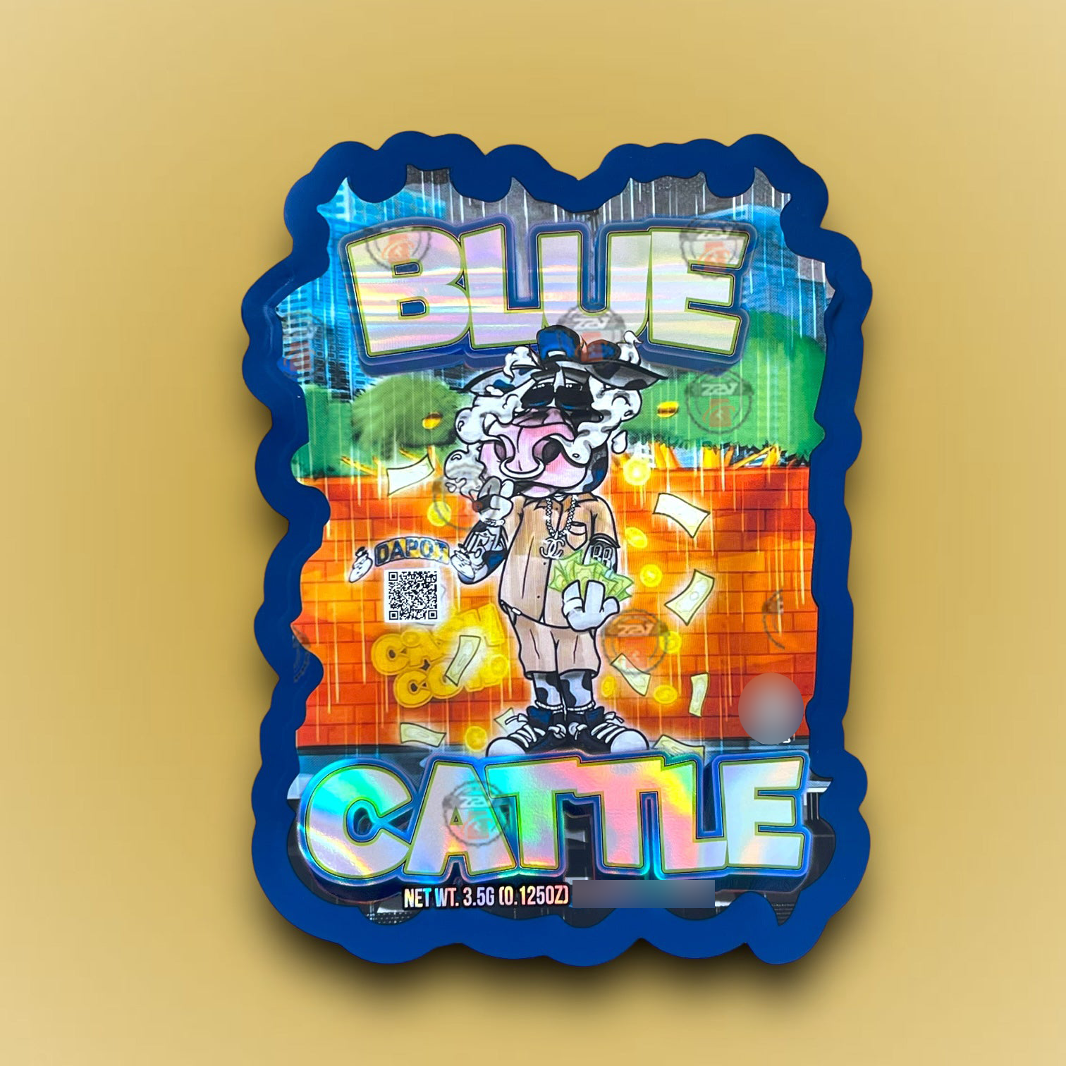 Blue Cattle 3.5G Mylar Bag Cash Cow