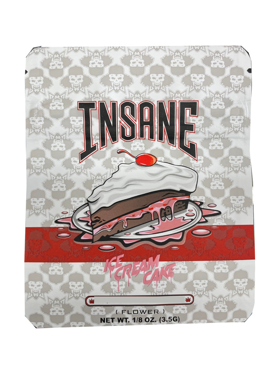 Insane Ice Cream Cake Mylar zip lock bag 3.5G