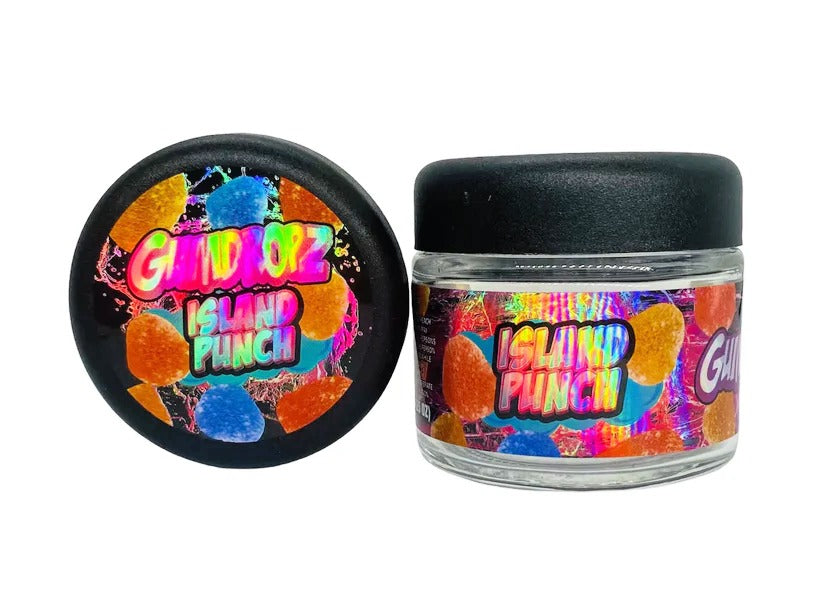 Island Punch Sprinkelz 3.5g Glass Jars with Holographic Stickers
