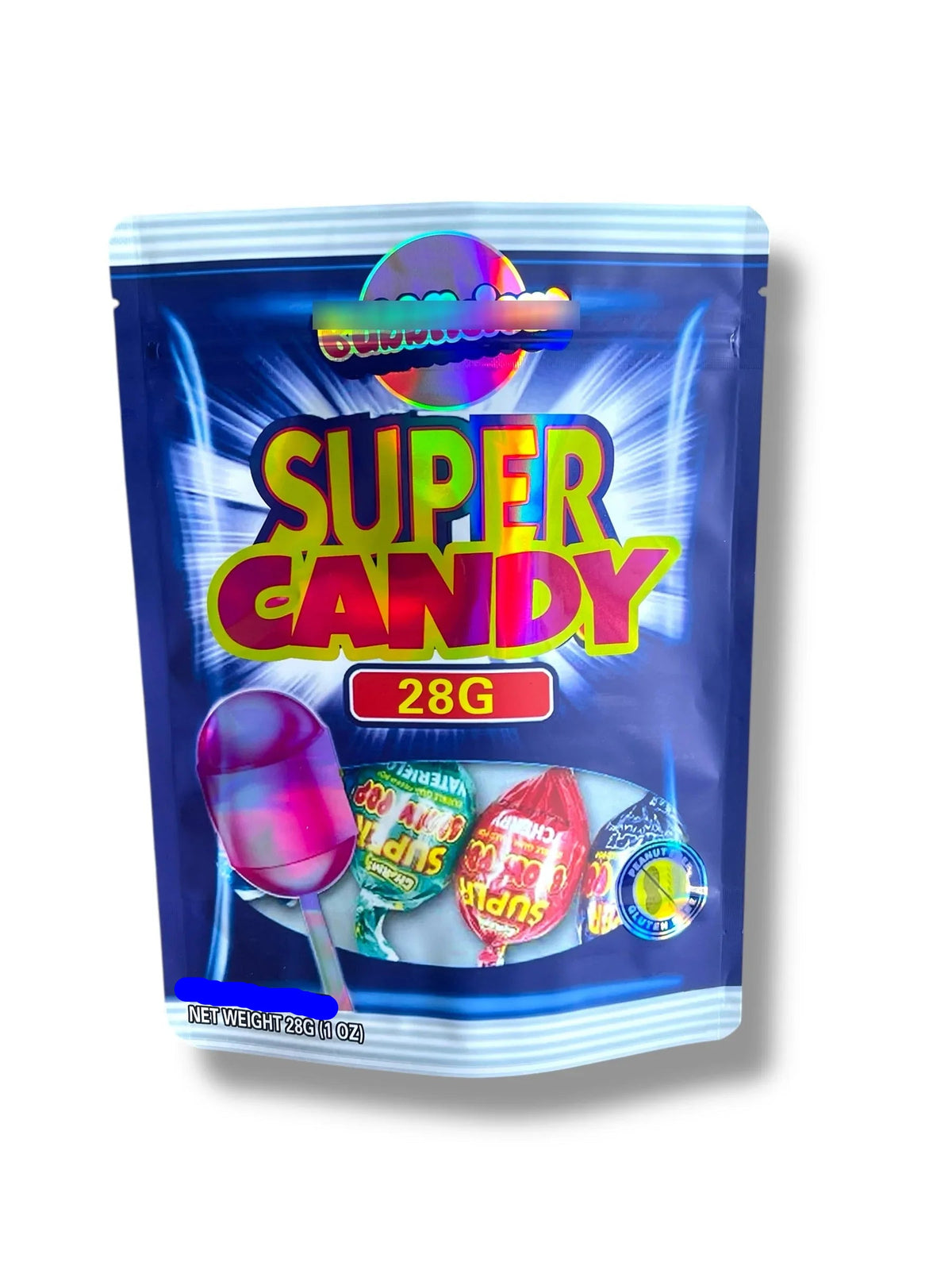Super Candy 1 OZ 28G empty Mylar bag 1 ounce (50 Count) - Black Unicorn Hub