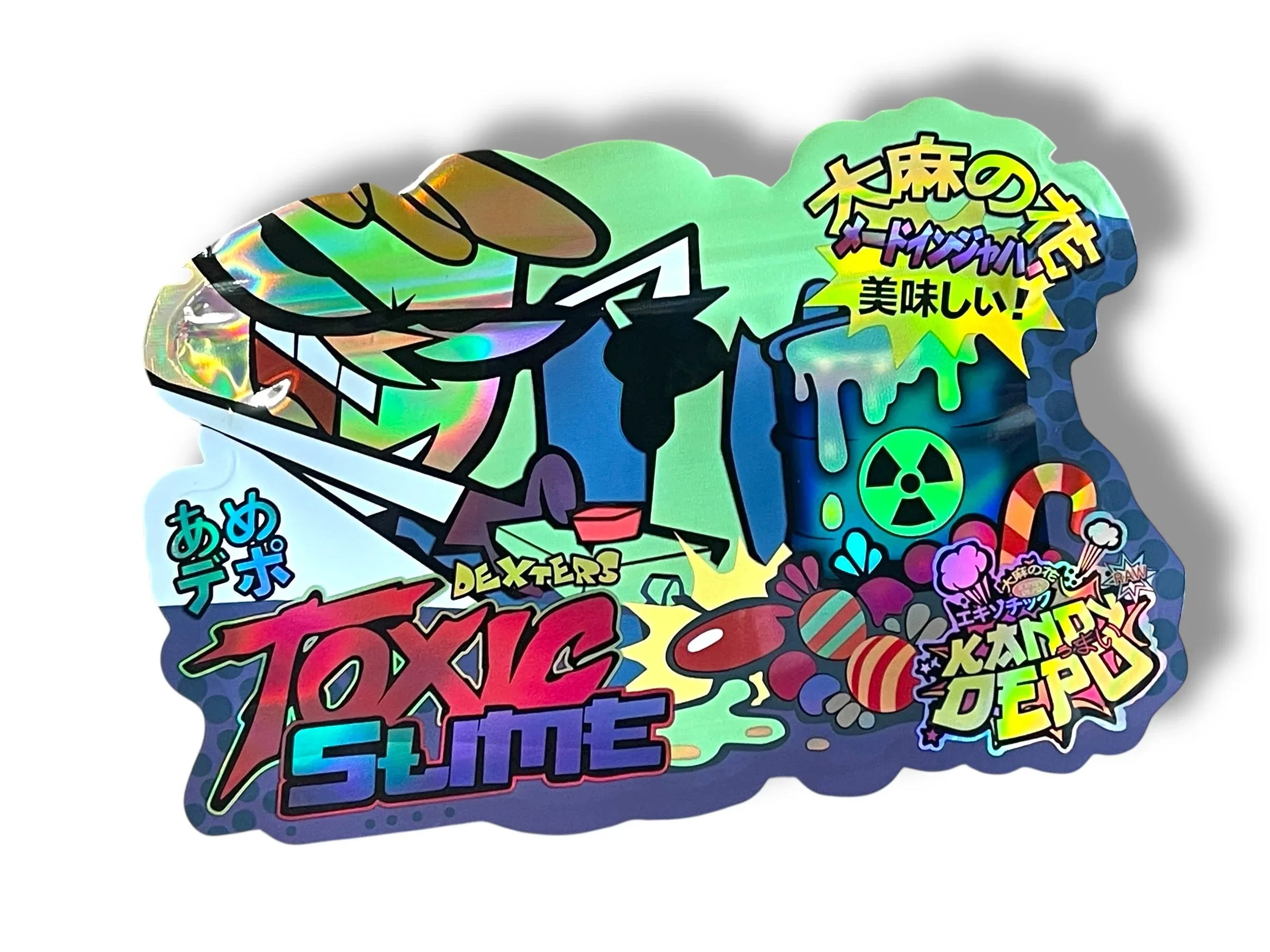 Toxic Slime Mylar Bag 3.5g shape bags Kandy Depot - Black Unicorn Hub