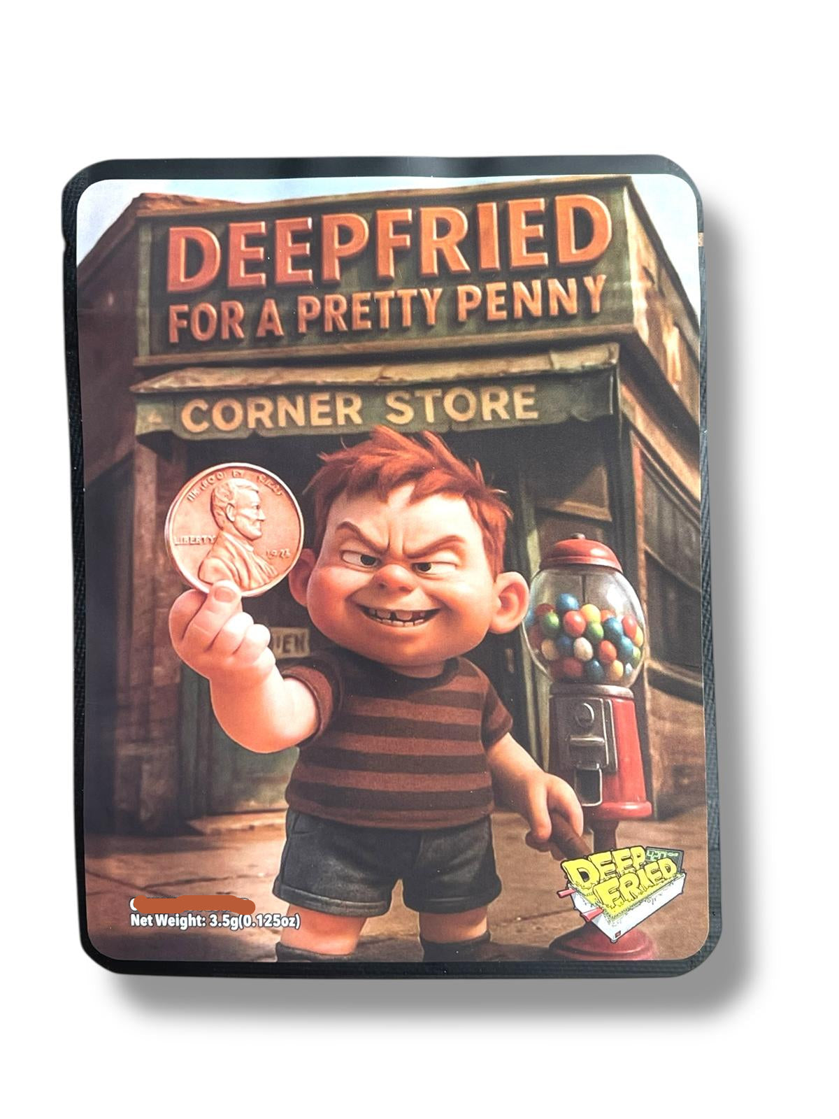 Deep fried For A Pretty Penny 3.5G Sticker Mylar Bags