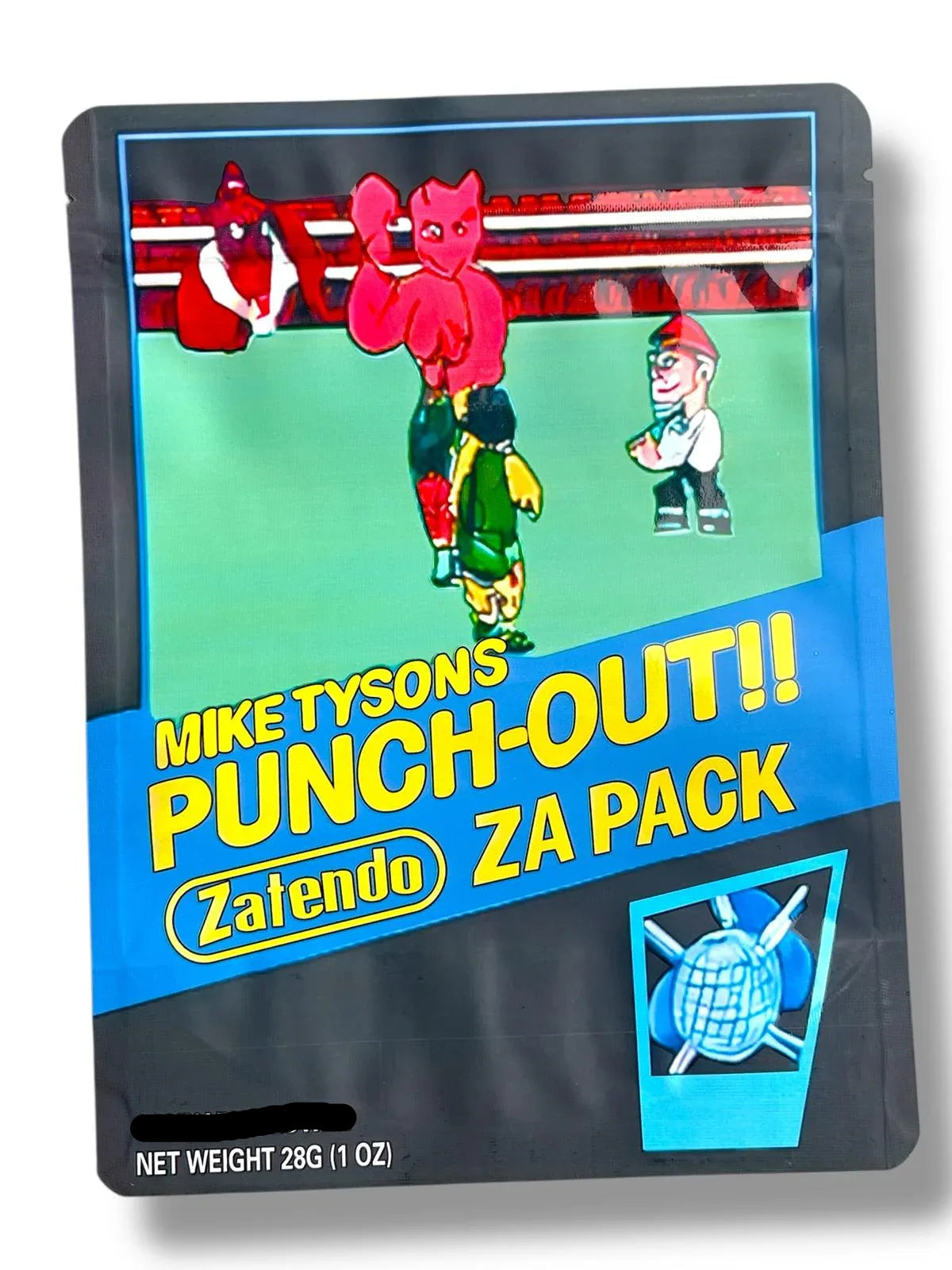 Mike Tyson Punch Out ZA Pack 1 OZ 28G empty Mylar bag 1-ounce (50 Count) Zatendo - Black Unicorn Hub