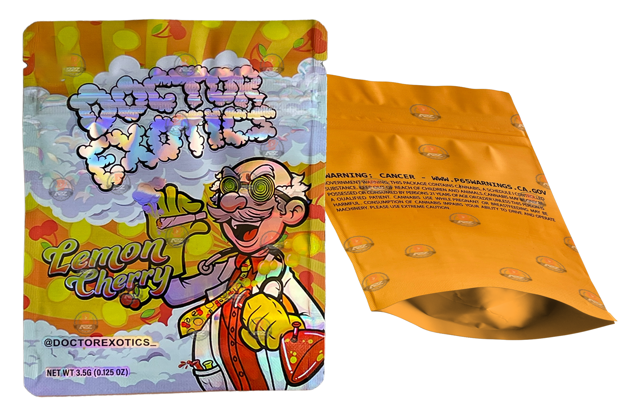 Doctor Exotics Lemon Cherry 3.5g Mylar bag