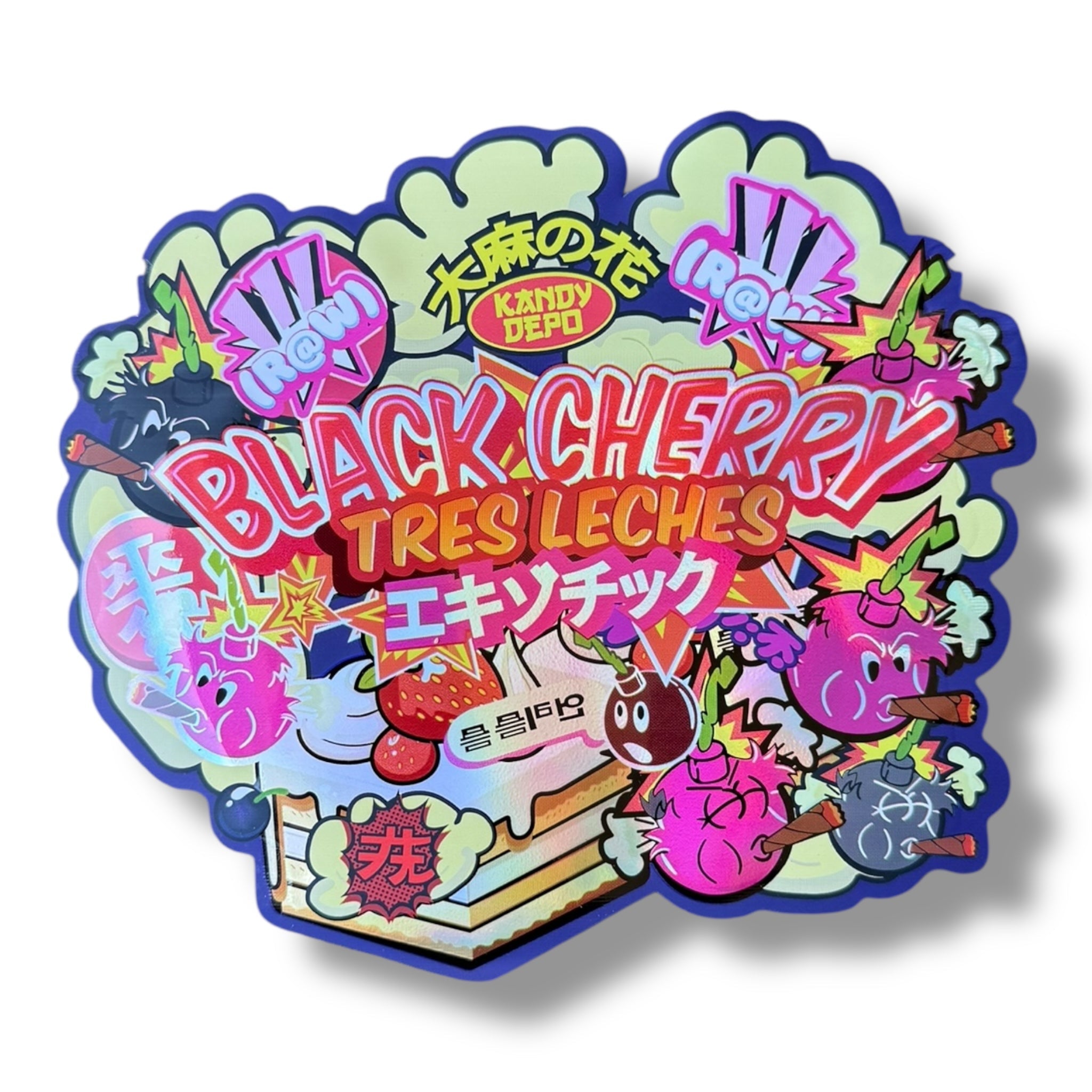 Kandy Depo Black Cherry Tres Leches Mylar Bag 3.5g shape bag