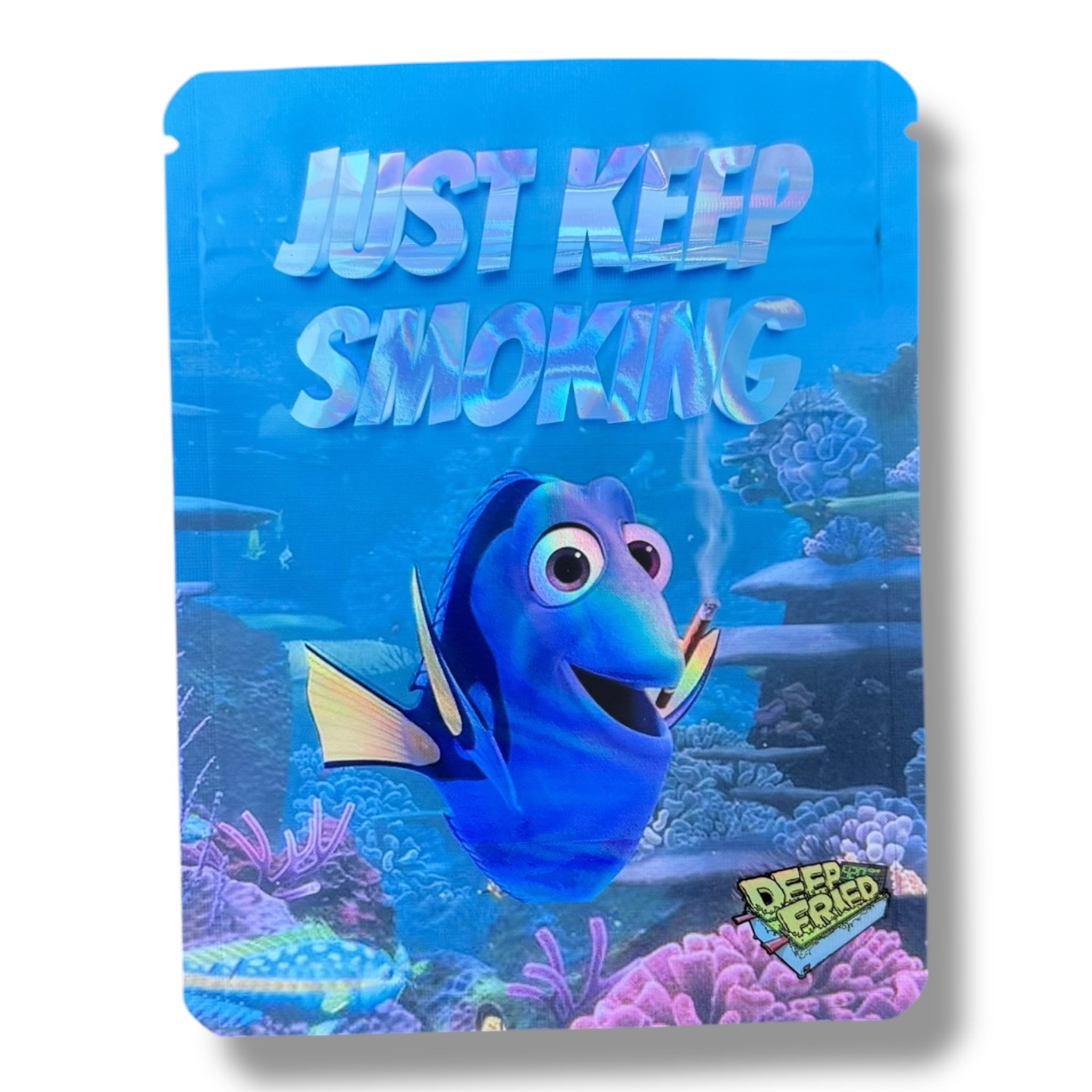 Deep Fried Just Keep Smoking 3.5g Mylar Bag- Packaging Only