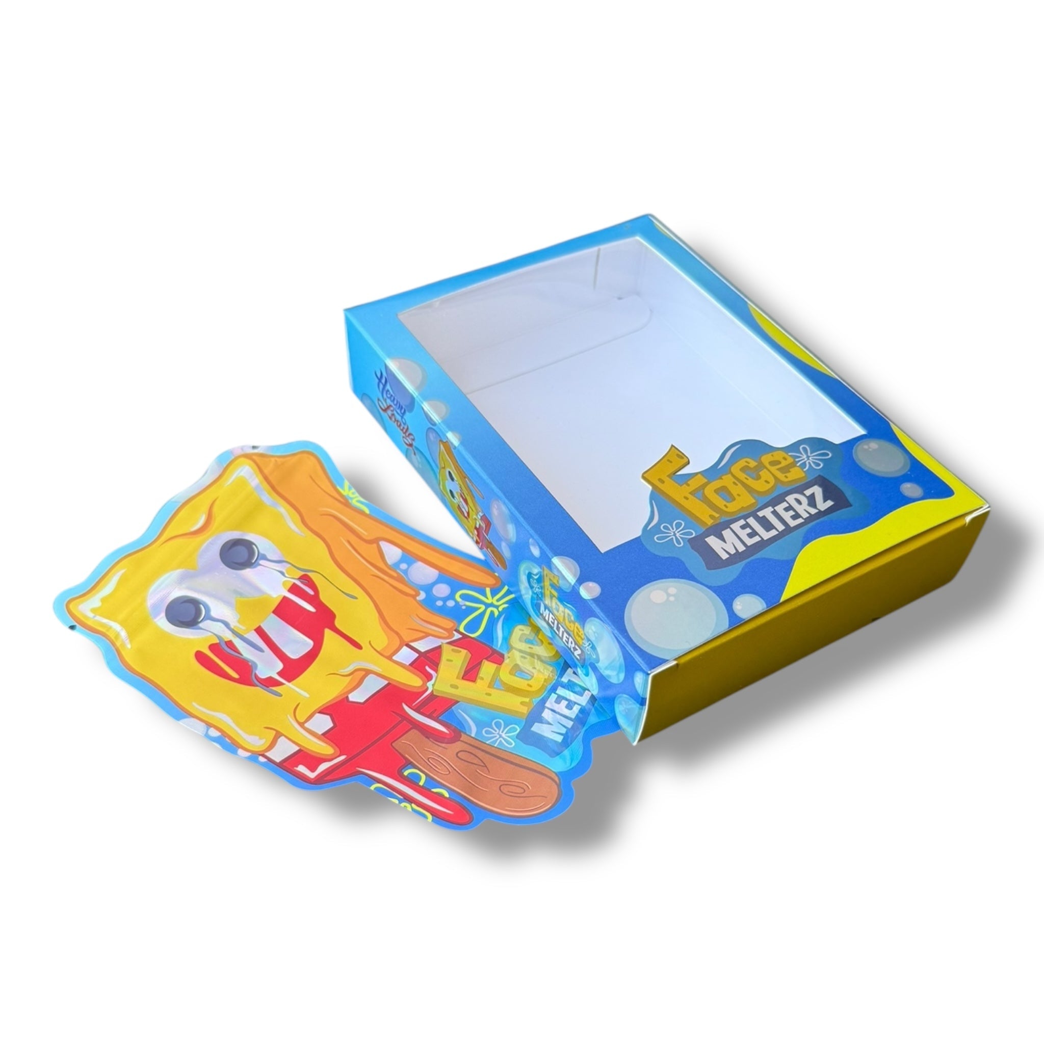 Face Melterz Mylar Bags with Boxes 3.5g Box Packaging