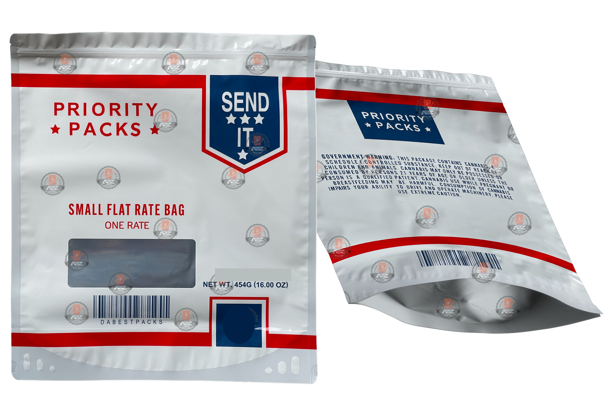 Priority Packs Combo Mylar Bags 1 lb + 50 oz + 100 3.5g + 100 g