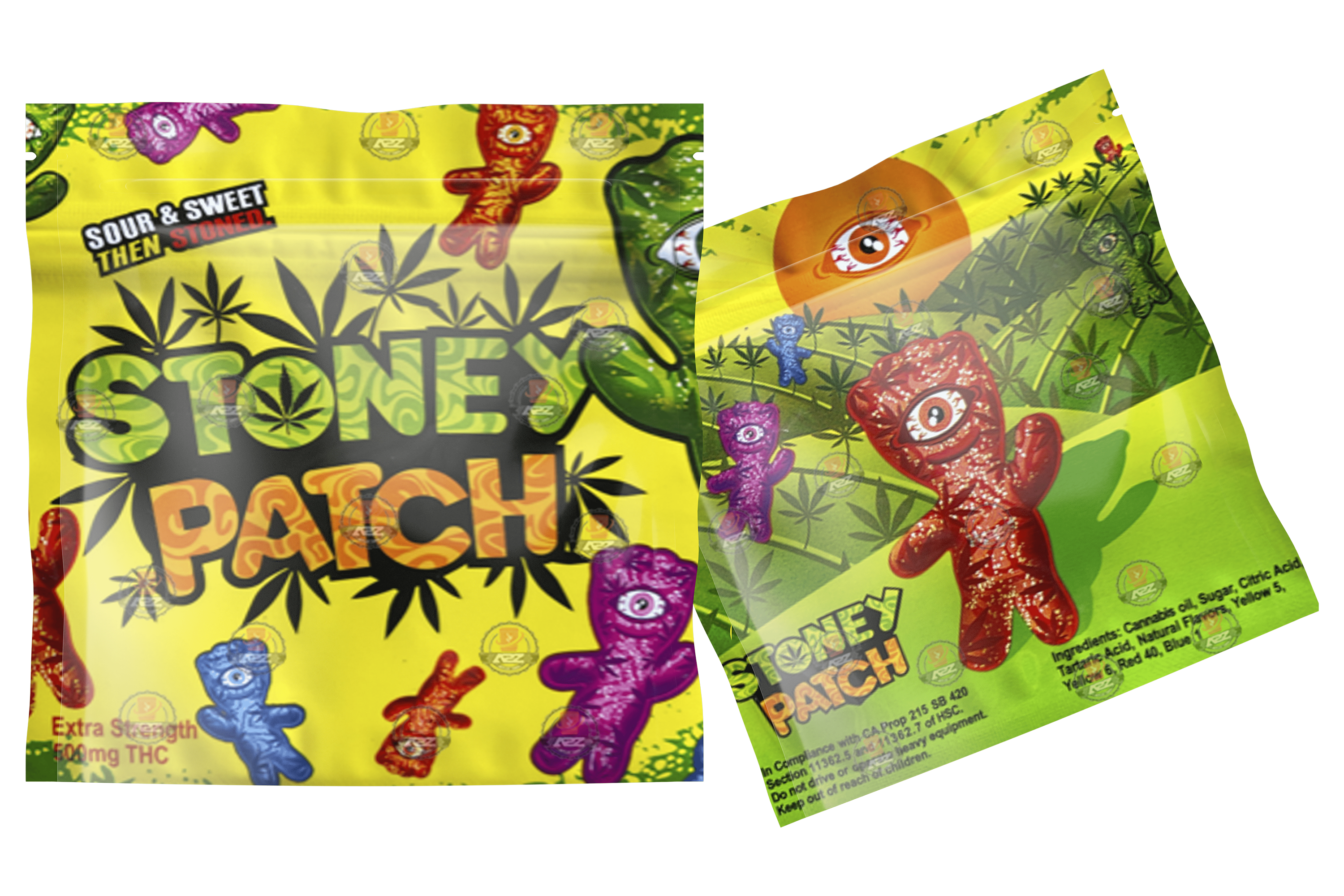 Patch Gummies 500mg Mylar bags Edible- PACKAGING ONLY