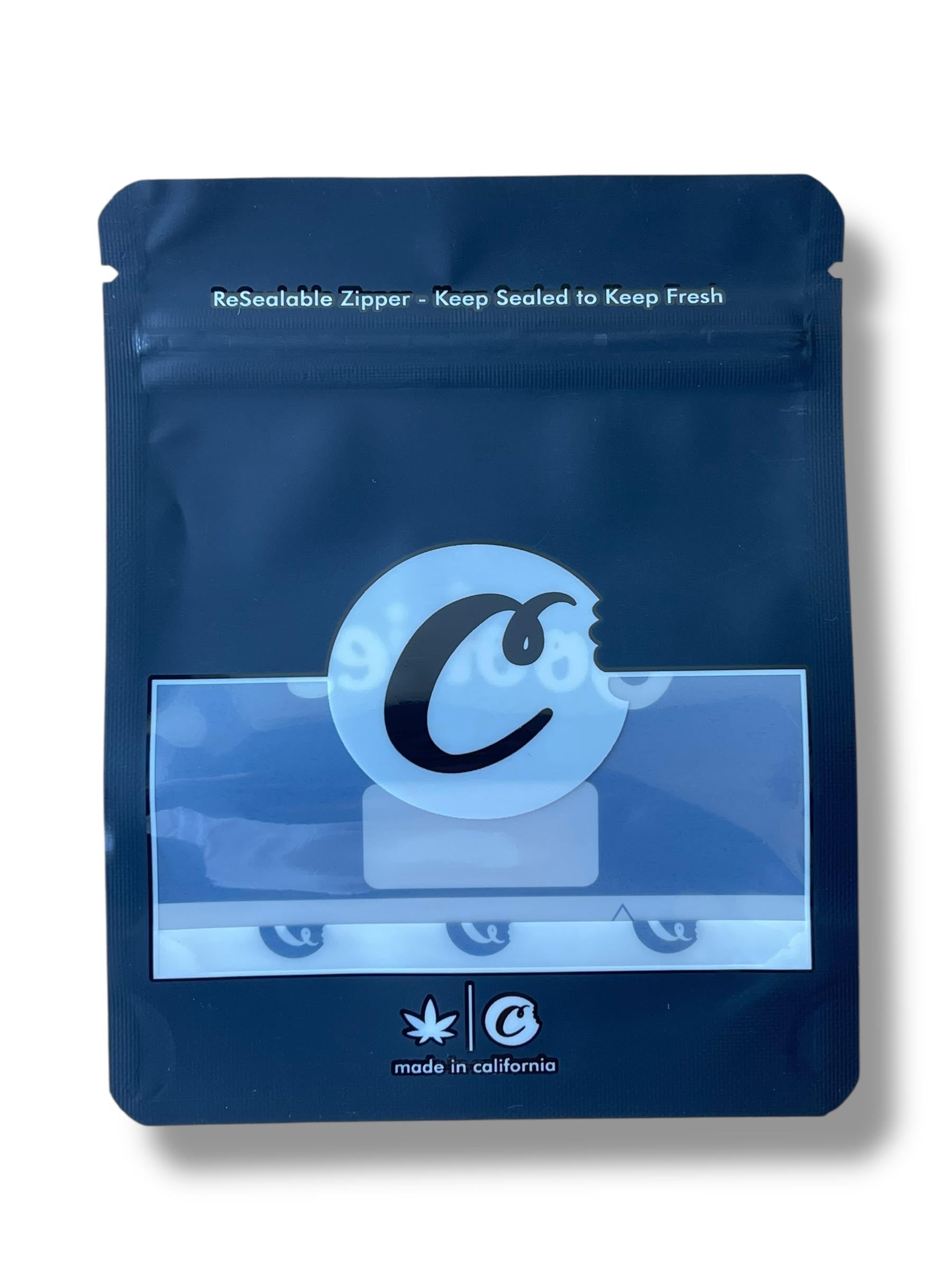 Cookies Mylar Bags 3.5 Gram with window Smell Proof Resealable Cookies Bags Black