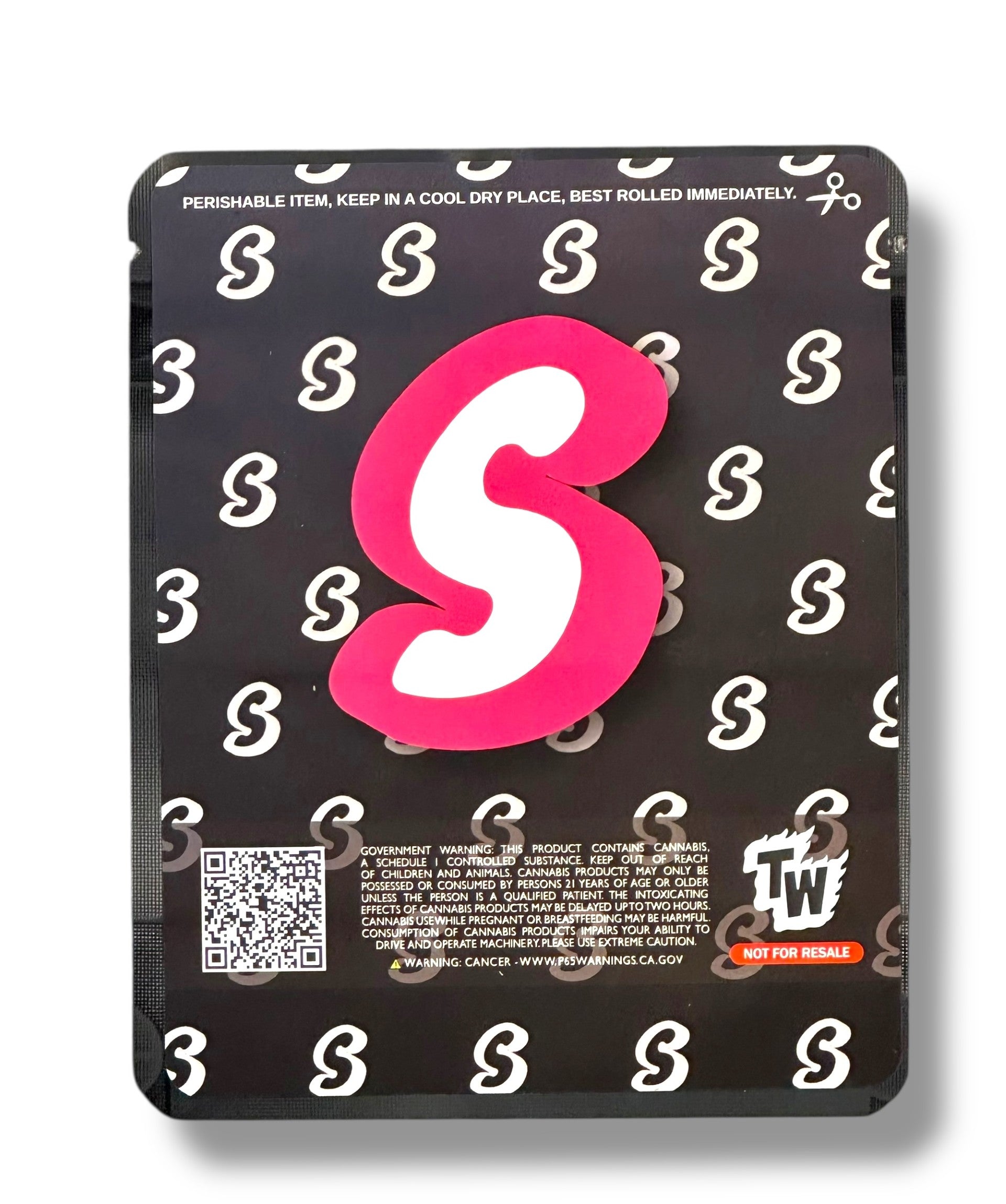 Sprinklez Glimmer Bites 3.5G Mylar Bags -With stickers and label