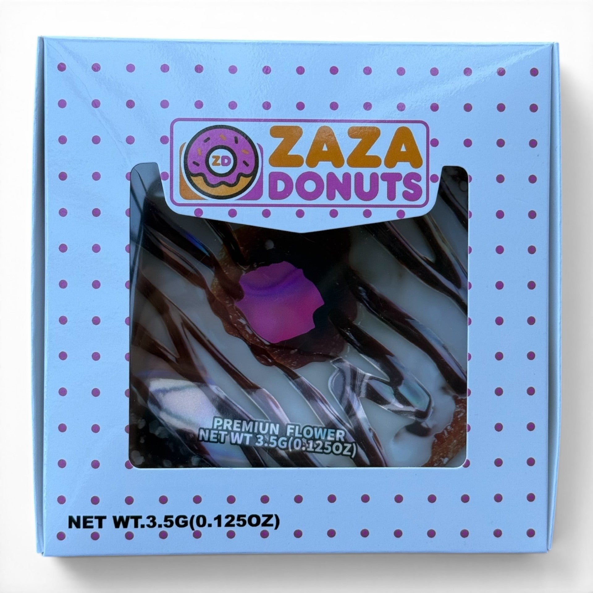 ZAZA Donuts Mylar Bags with Boxes 3.5g Box Packaging