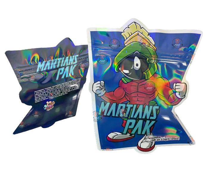 Martians Pak 3.5G Mylar Bag Die cut Packaging Only