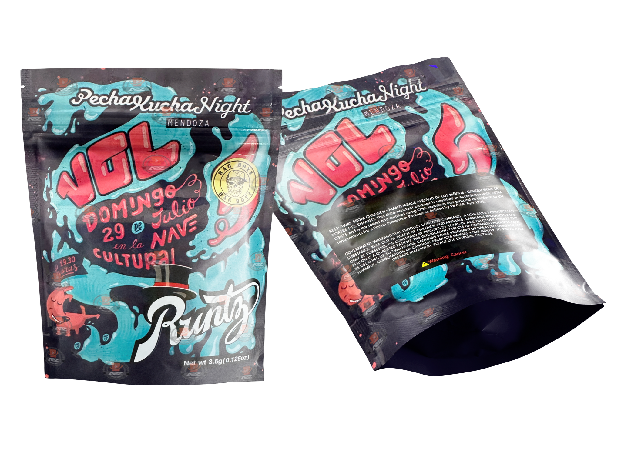 Mylar bag 3.5g VOL Domingo Bag Boyz Packaging Only